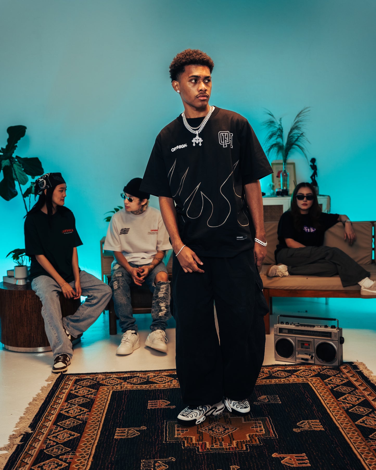 OFFHIGH URGE OF FIRE BLACK TSHIRT