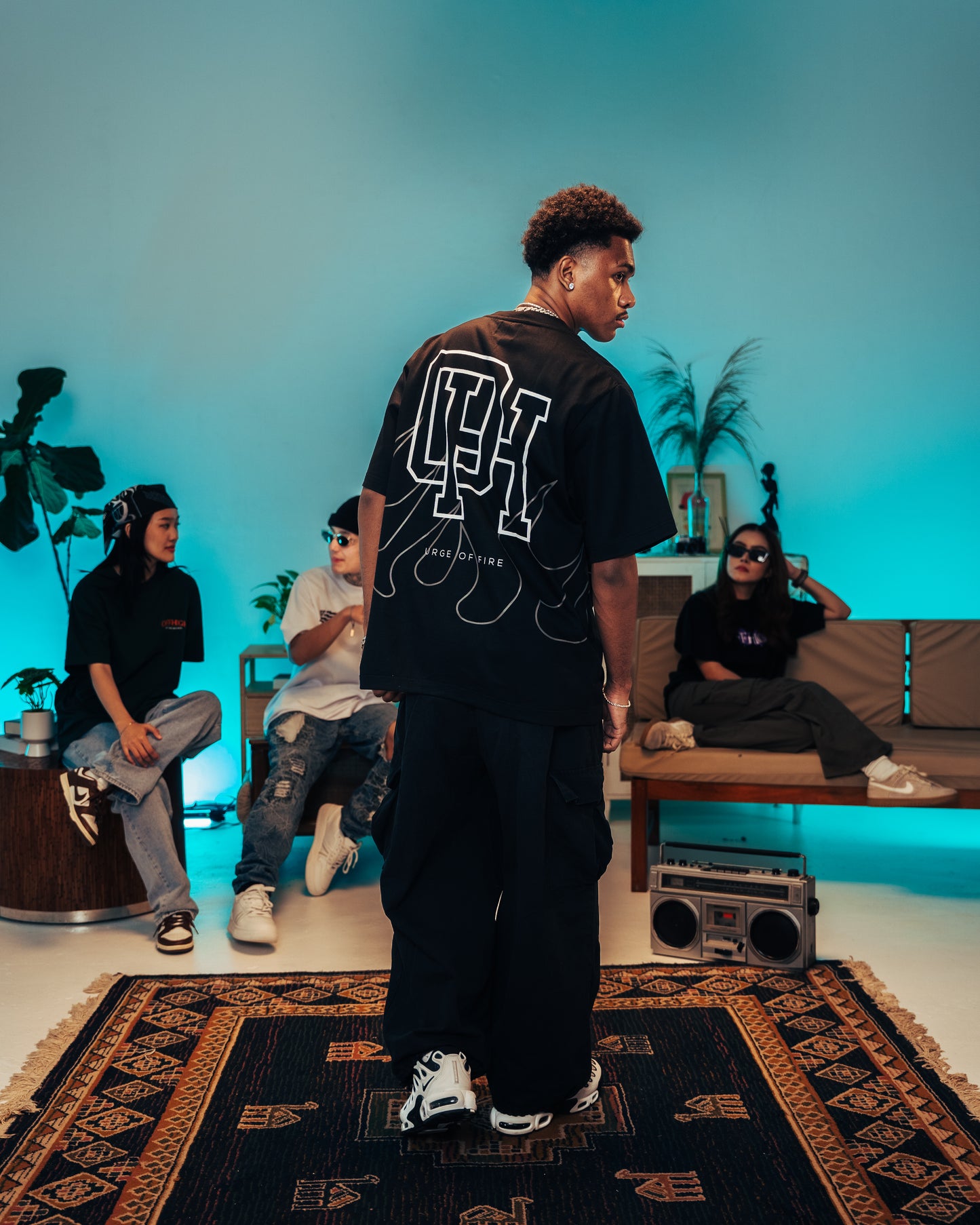 OFFHIGH URGE OF FIRE BLACK TSHIRT