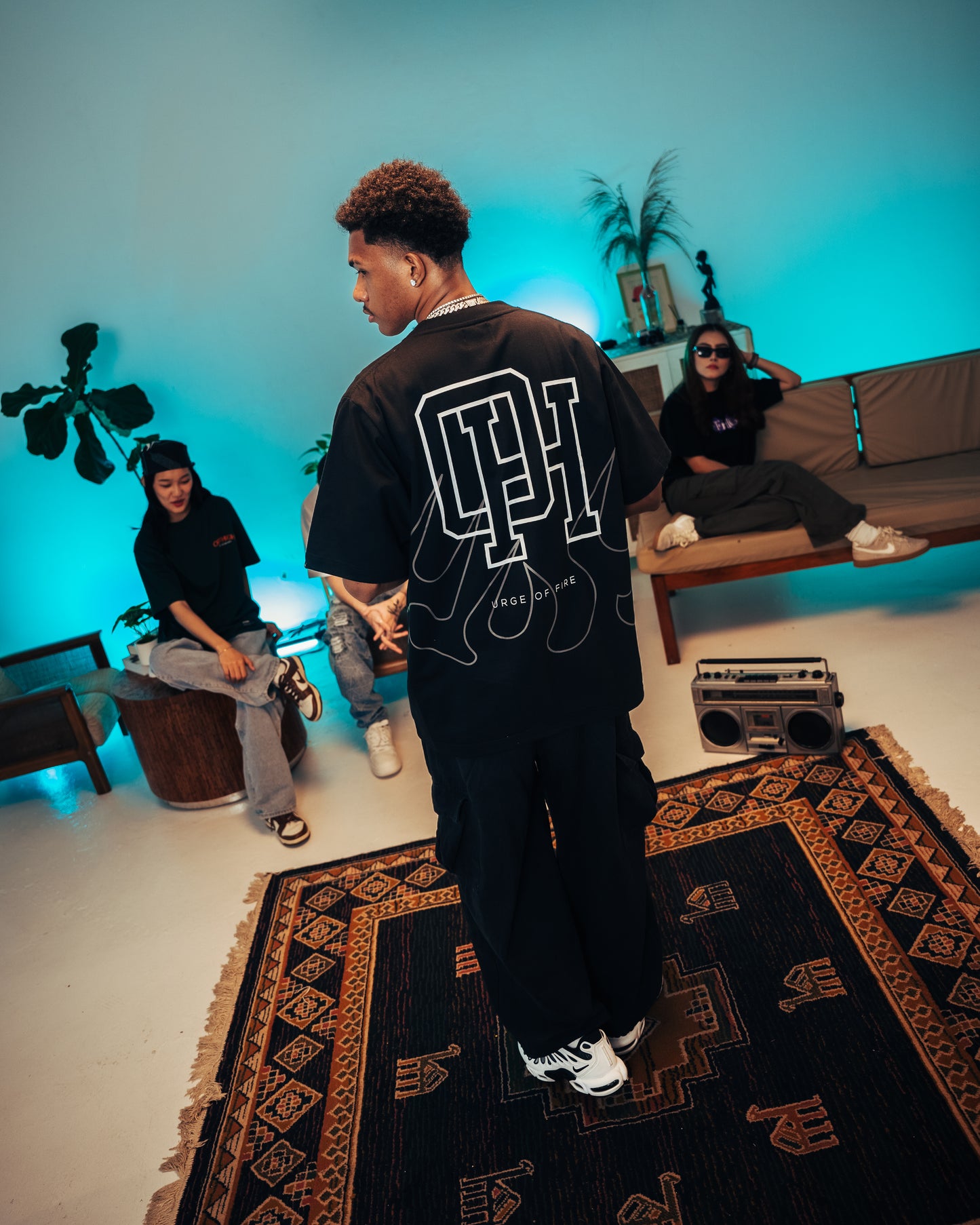 OFFHIGH URGE OF FIRE BLACK TSHIRT