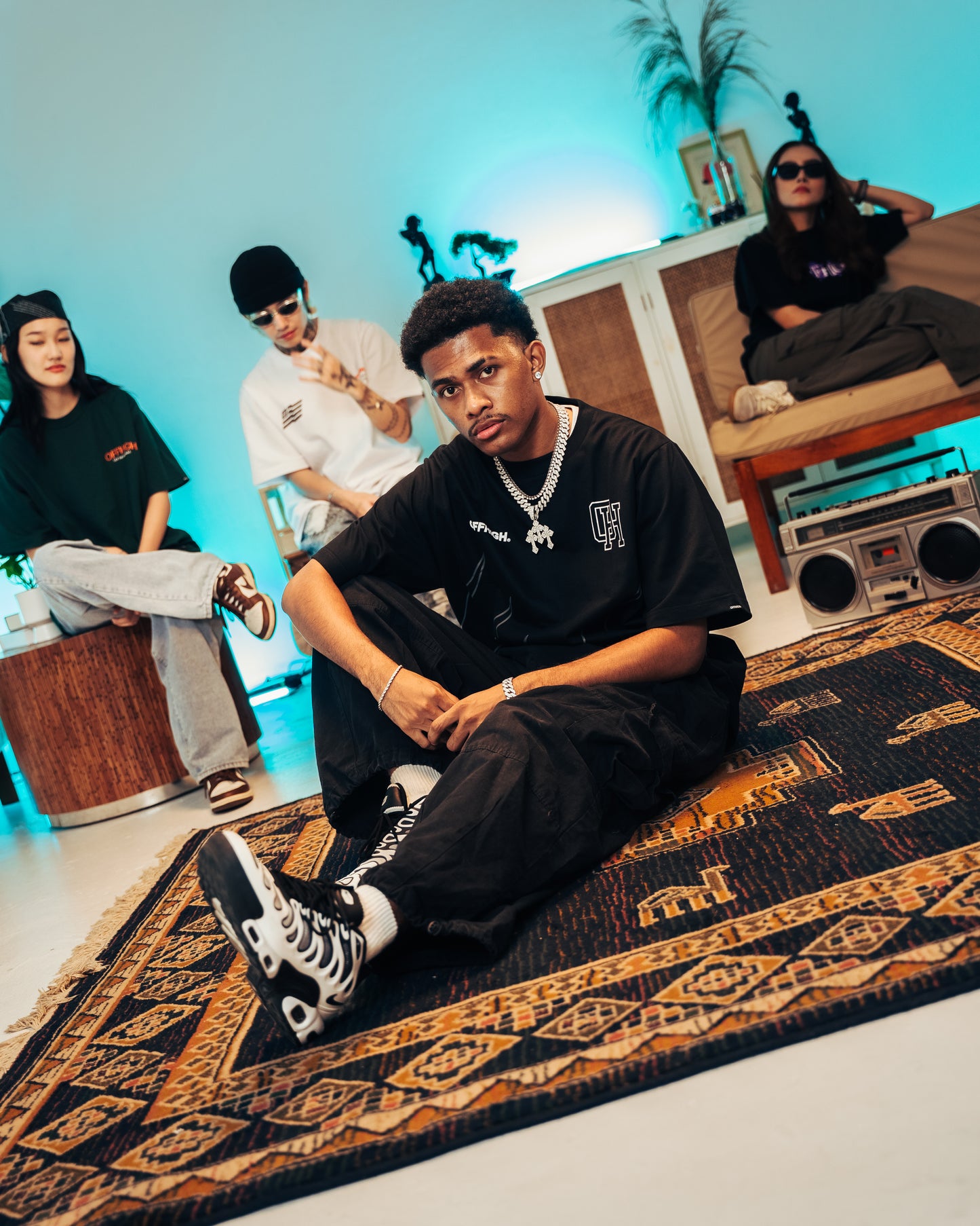 OFFHIGH URGE OF FIRE BLACK TSHIRT