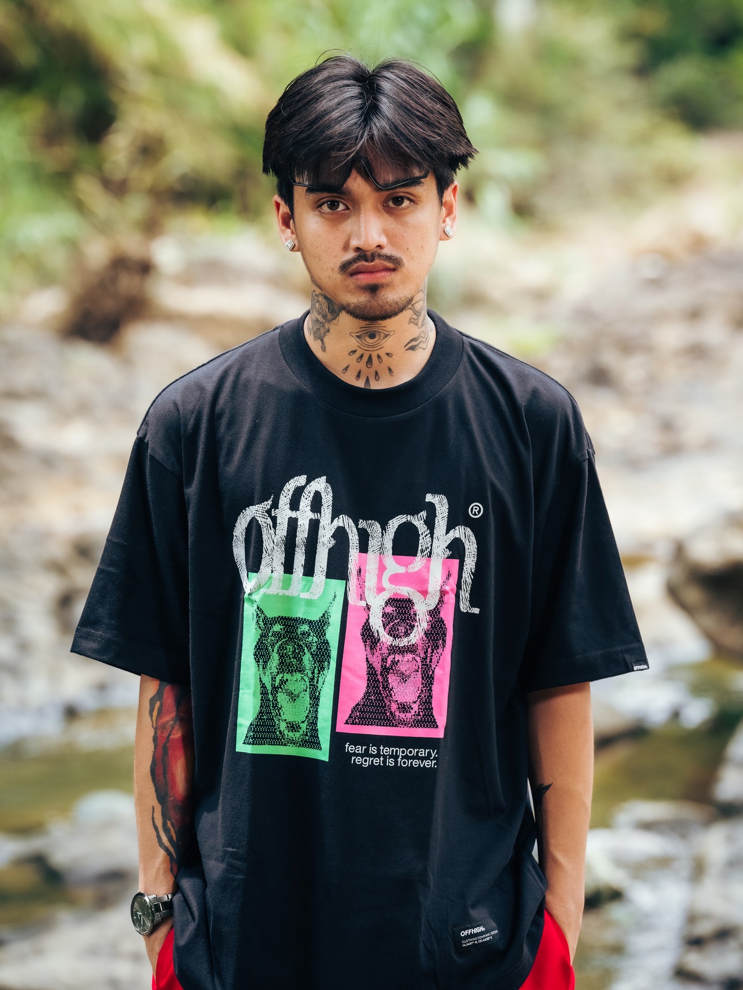 OFFHIGH TEMP BLACK TSHIRT