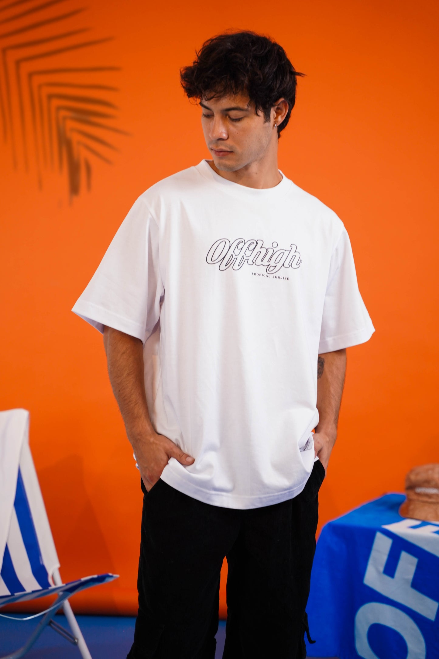 OFFHIGH TROPICAL SUNRISE WHITE TSHIRT