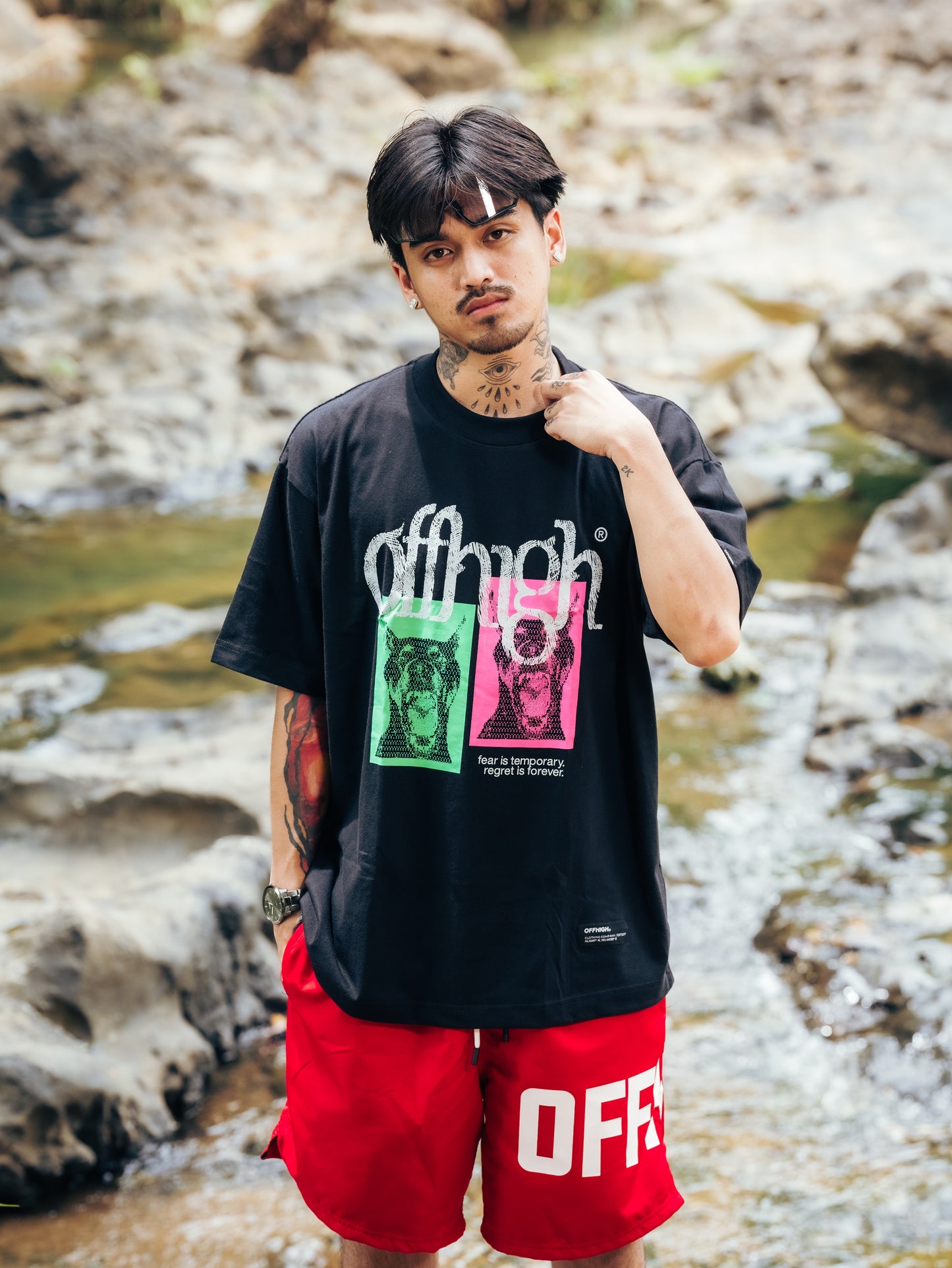 OFFHIGH TEMP BLACK TSHIRT
