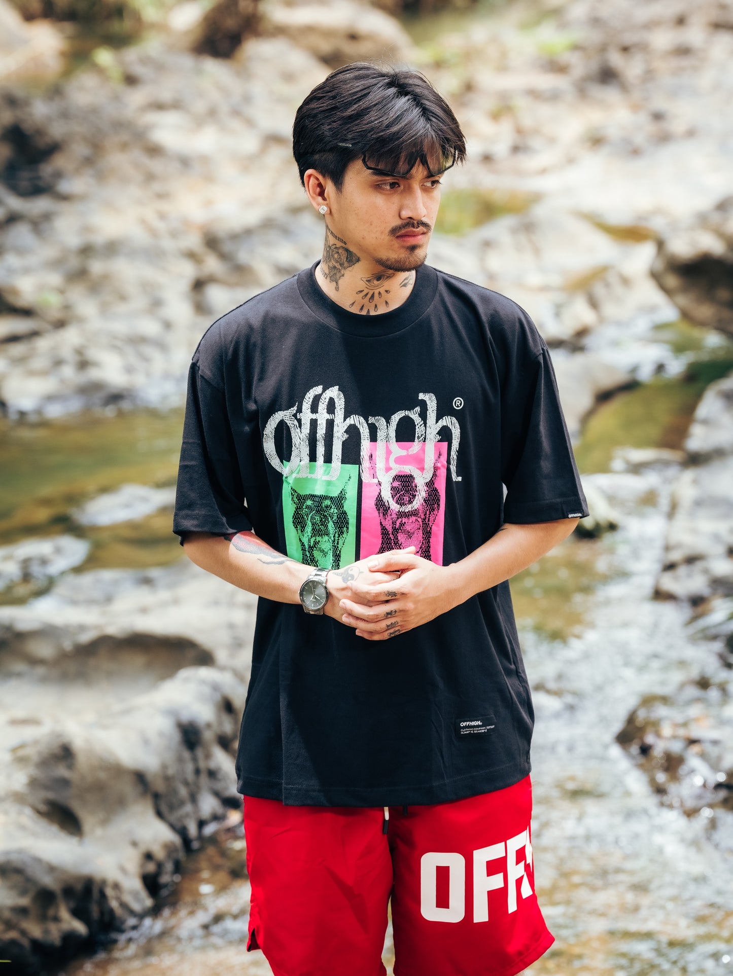 OFFHIGH TEMP BLACK TSHIRT