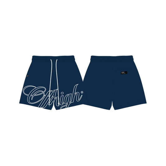 OFFHIGH SCRIPT NAVY BLUE MESH SHORT (NEW FIT)