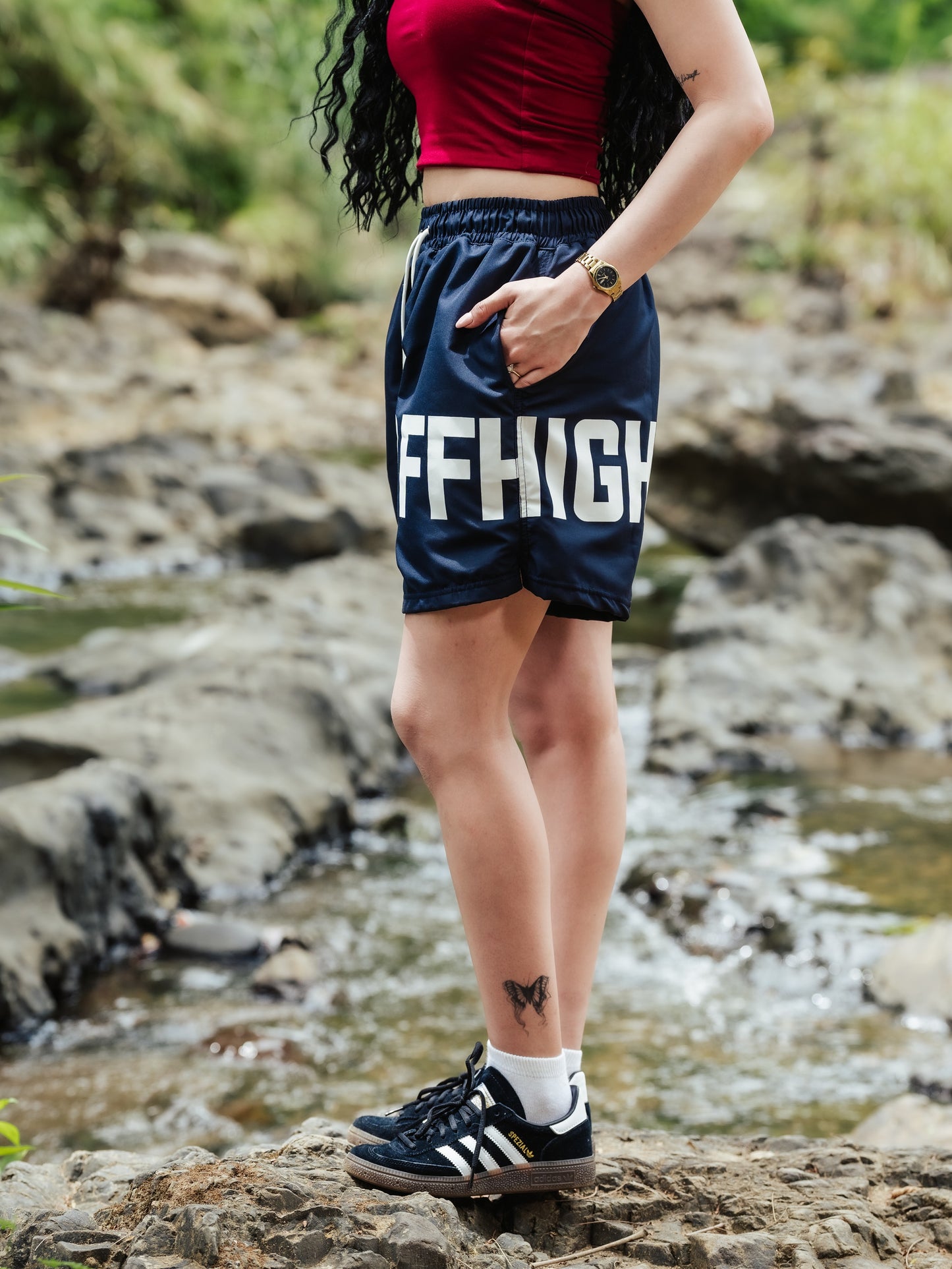 OFFHIGH BLAZE NAVY BLUE SHORTS