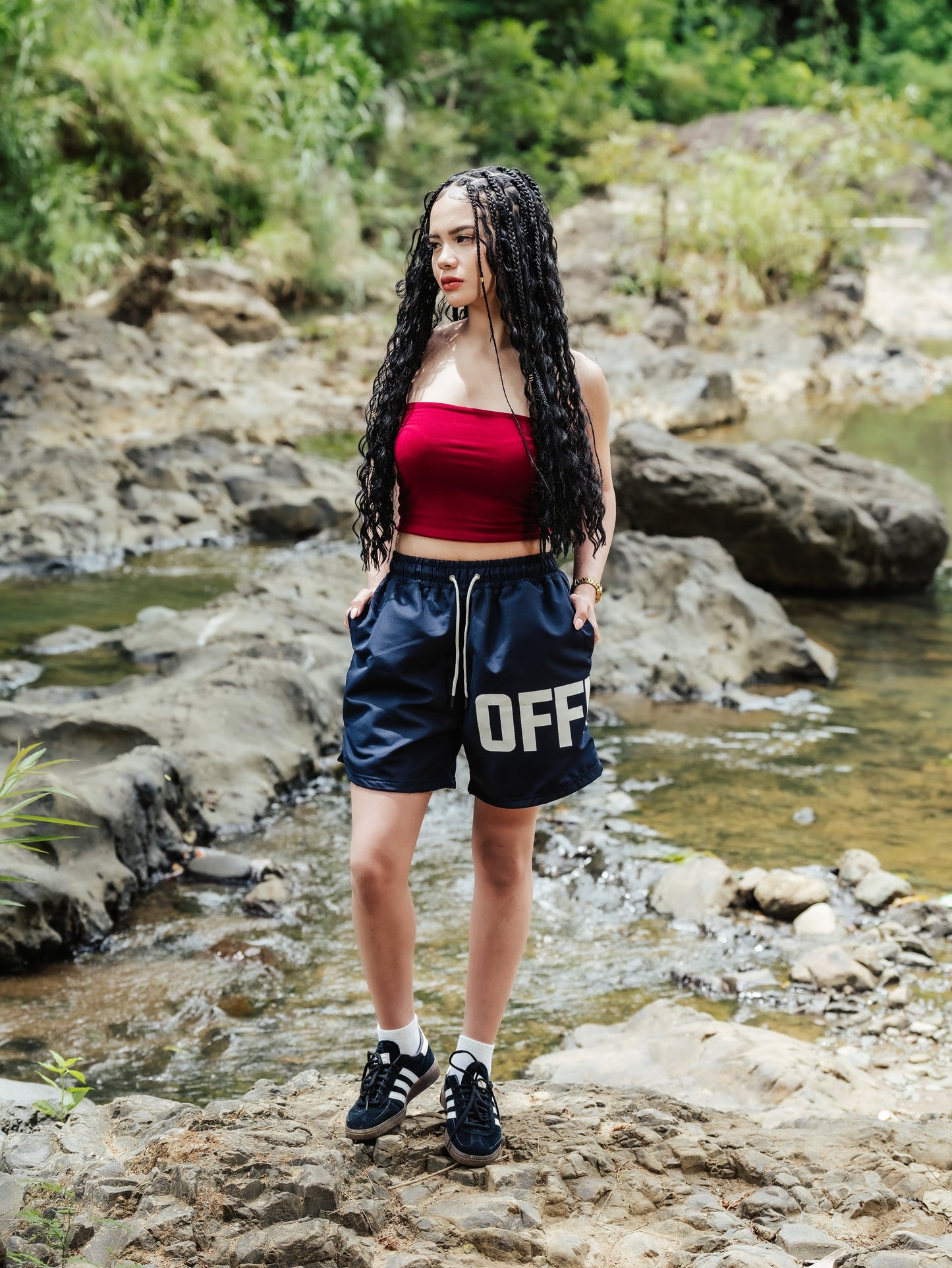 OFFHIGH BLAZE NAVY BLUE SHORTS
