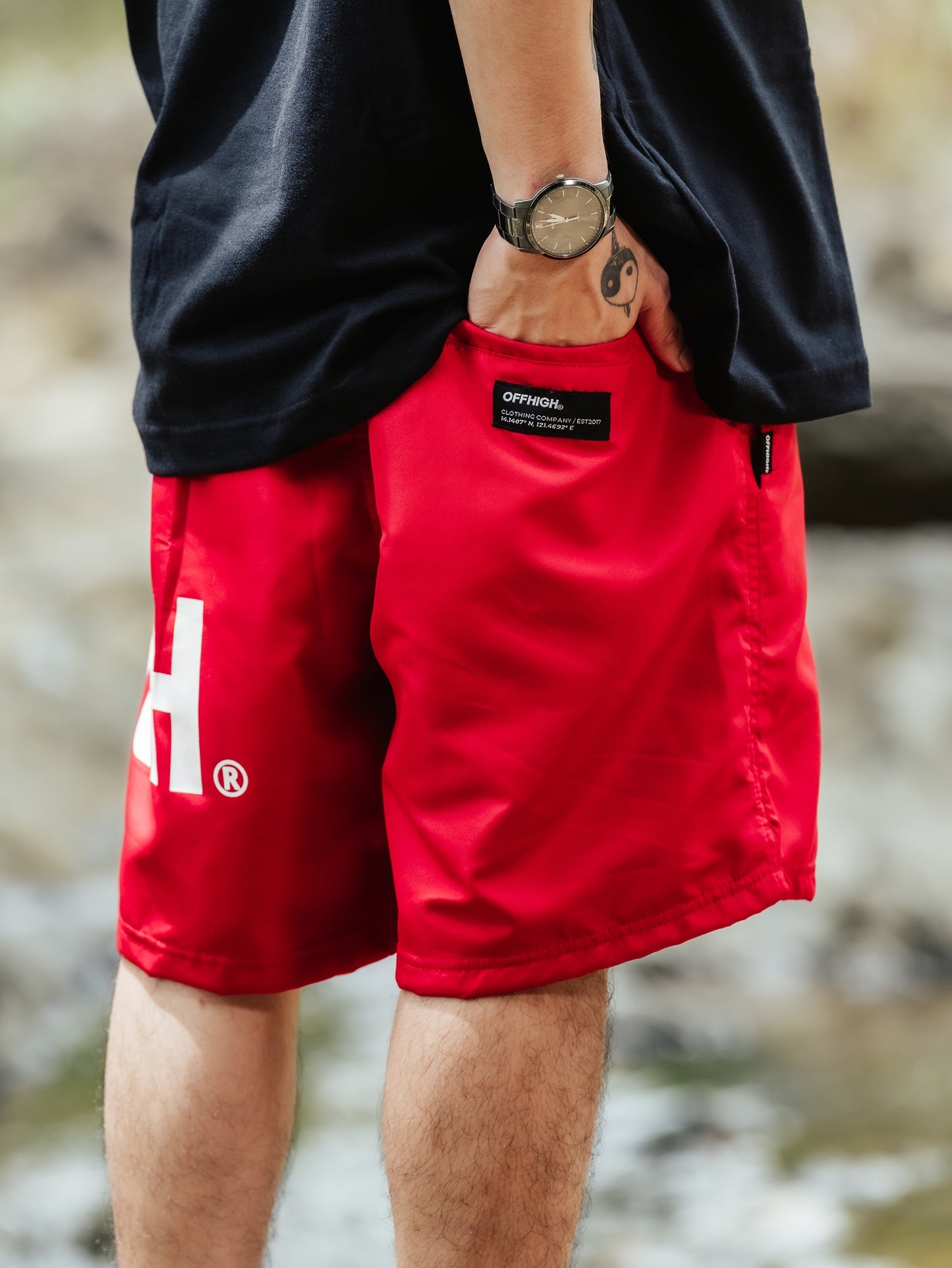 OFFHIGH BLAZE RED SHORTS