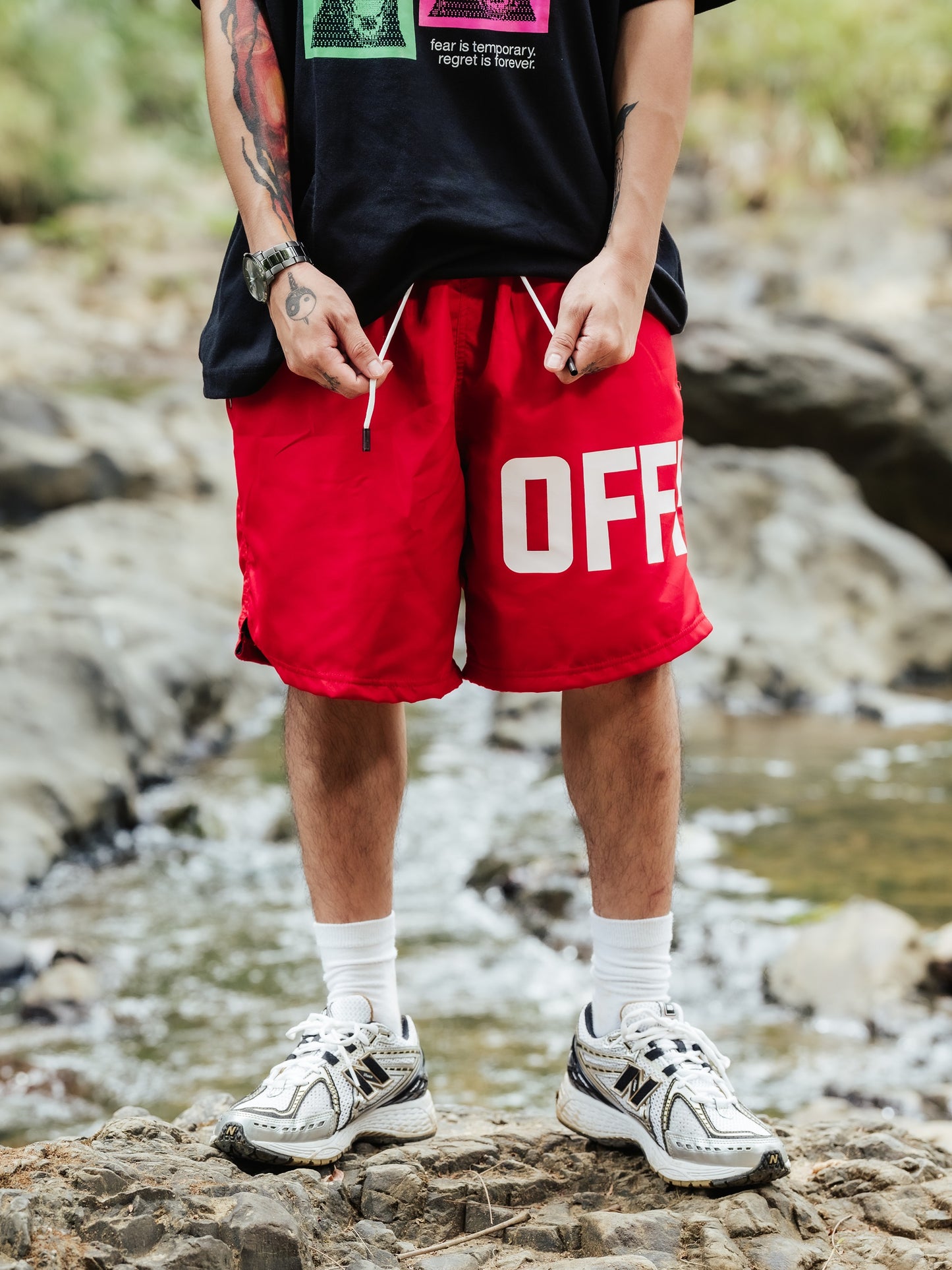 OFFHIGH BLAZE RED SHORTS