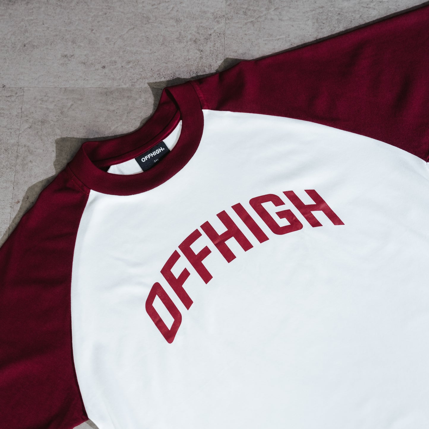 OFFHIGH RAGLAN WINE TSHIRT