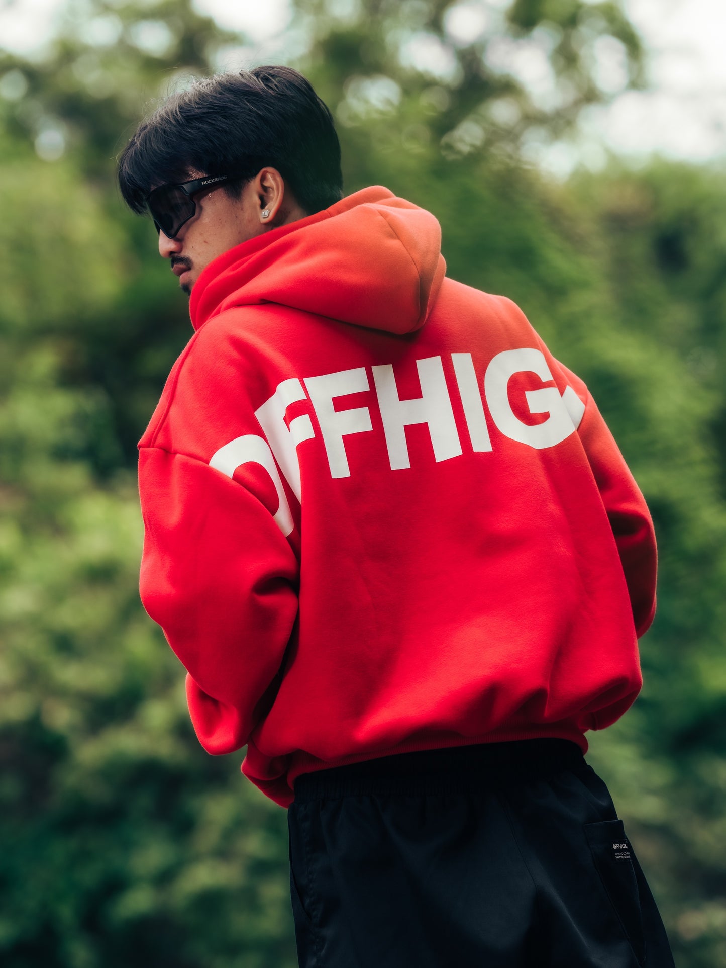 OFFHIGH OG PULL OVER RED HOODIE