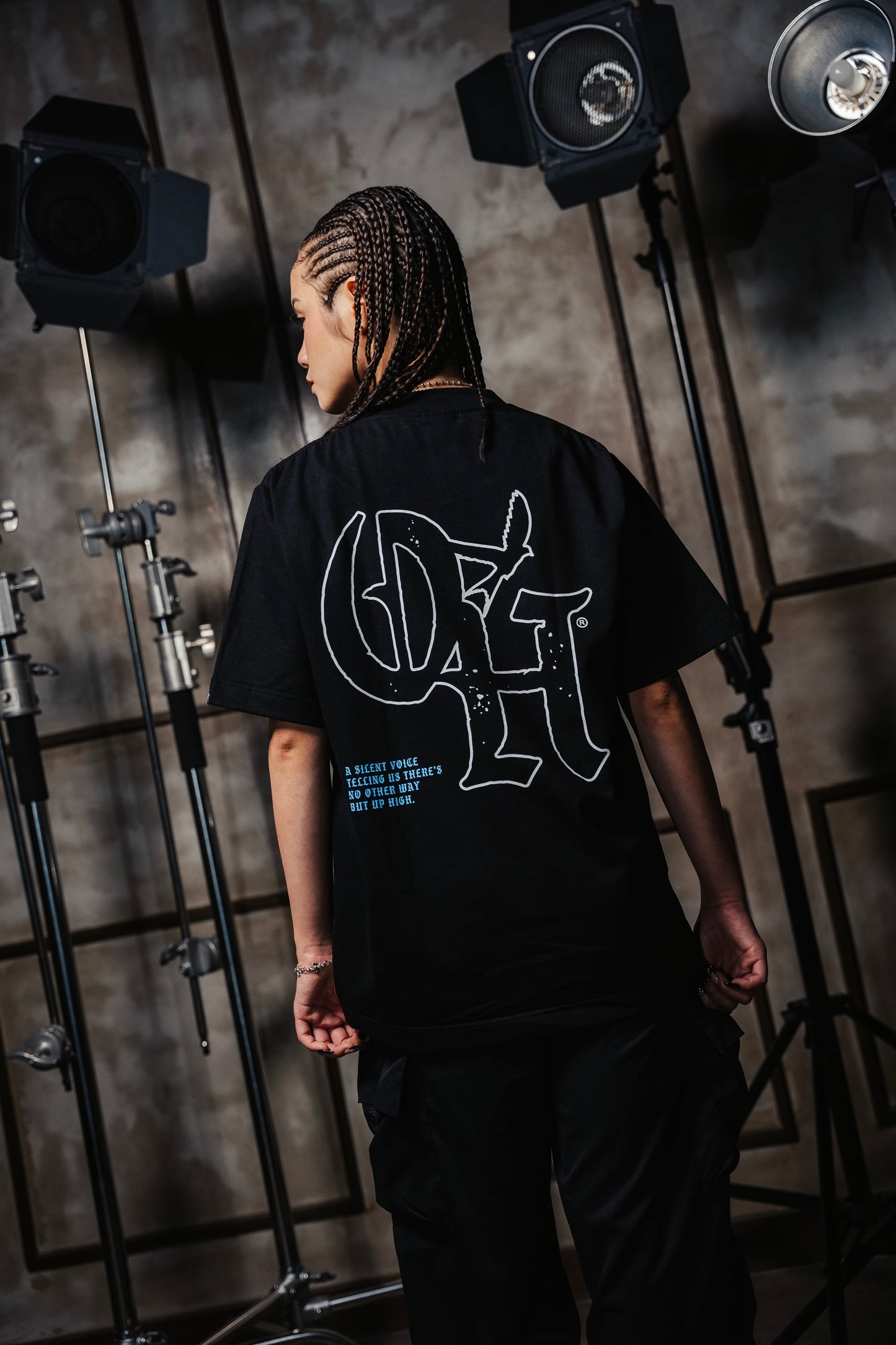 OFFHIGH UP HIGH BLACK TSHIRT