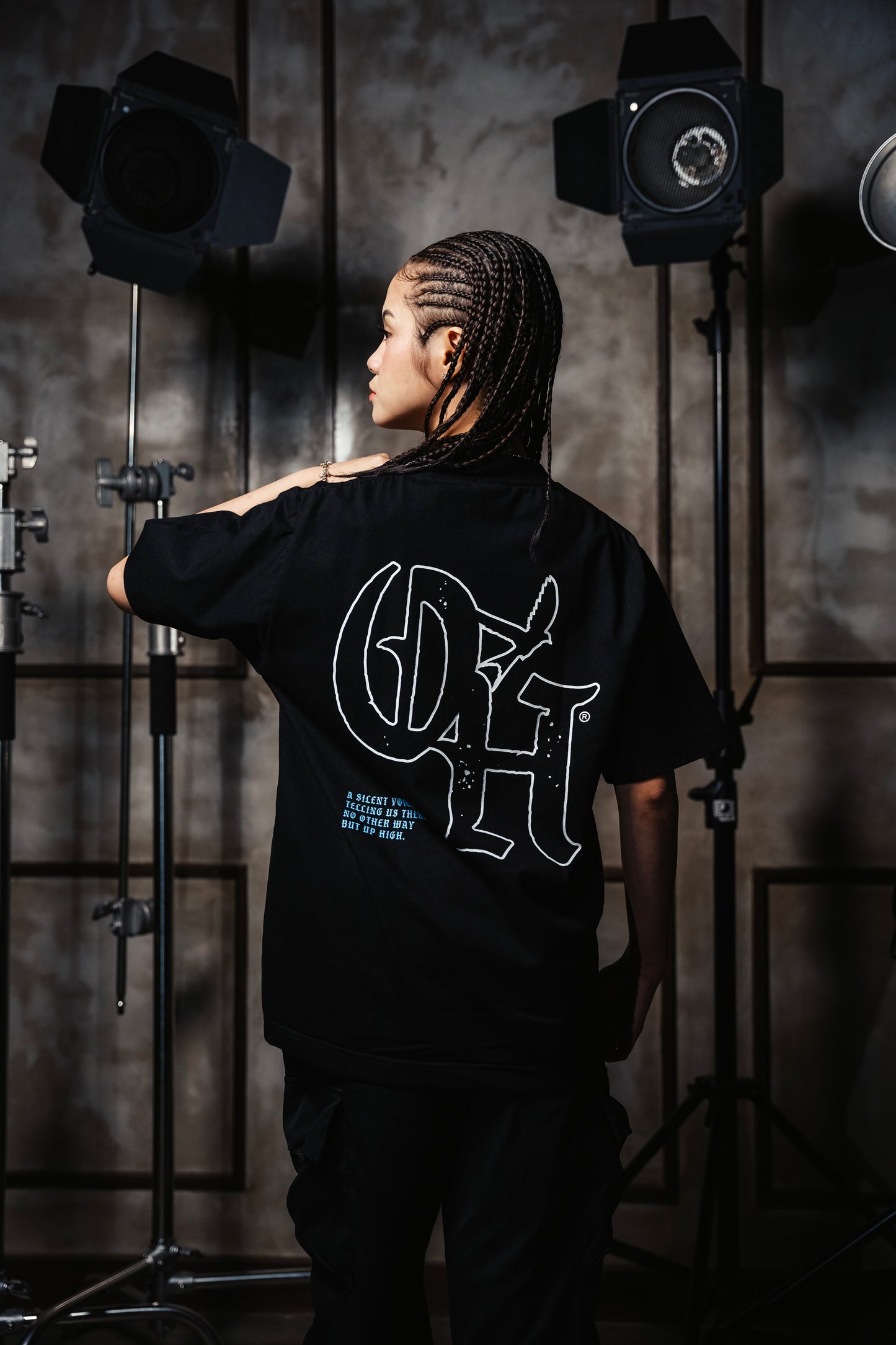OFFHIGH UP HIGH BLACK TSHIRT