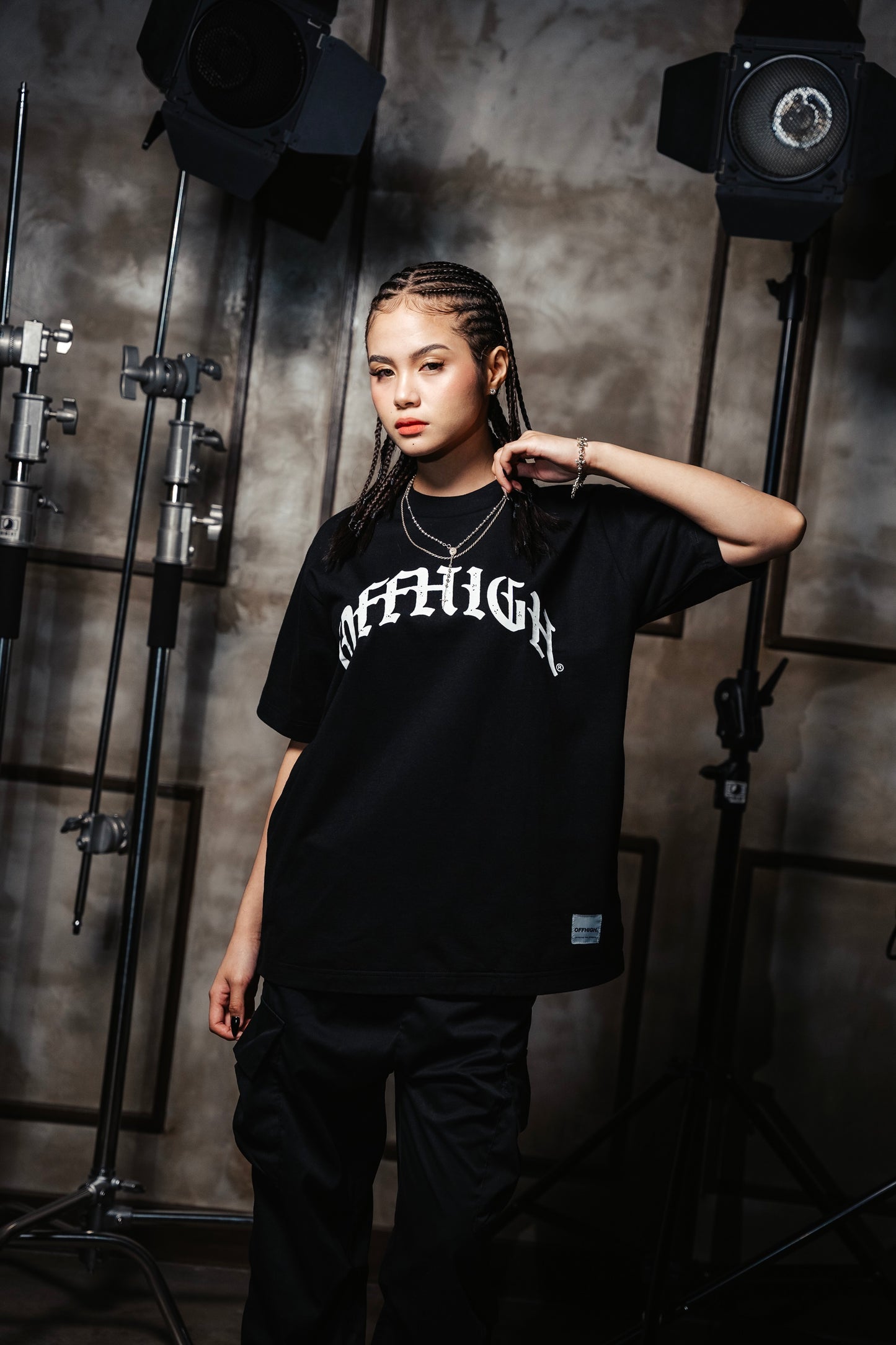 OFFHIGH UP HIGH BLACK TSHIRT
