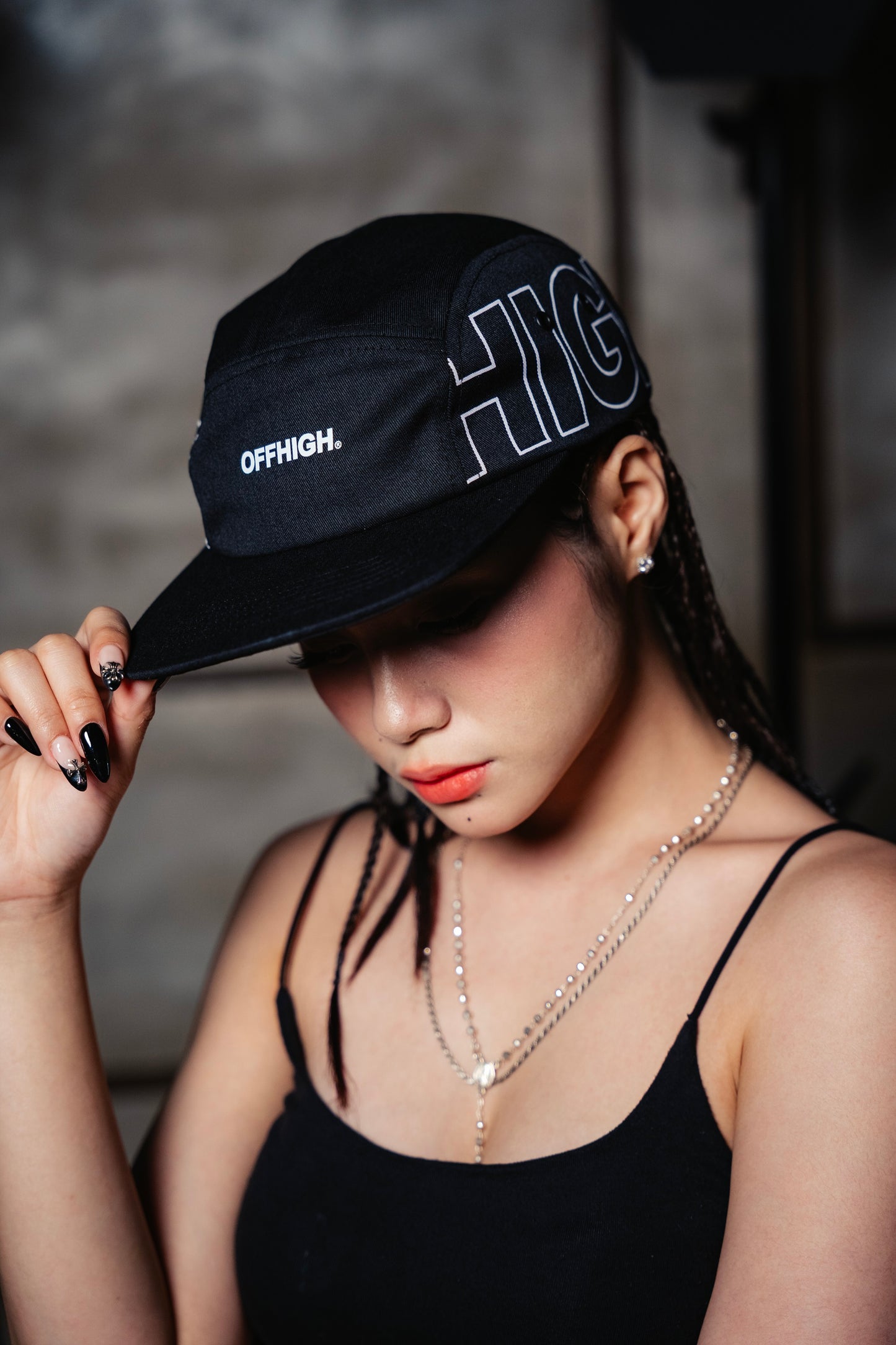 OFFHIGH 5-PANEL BLACK CAP