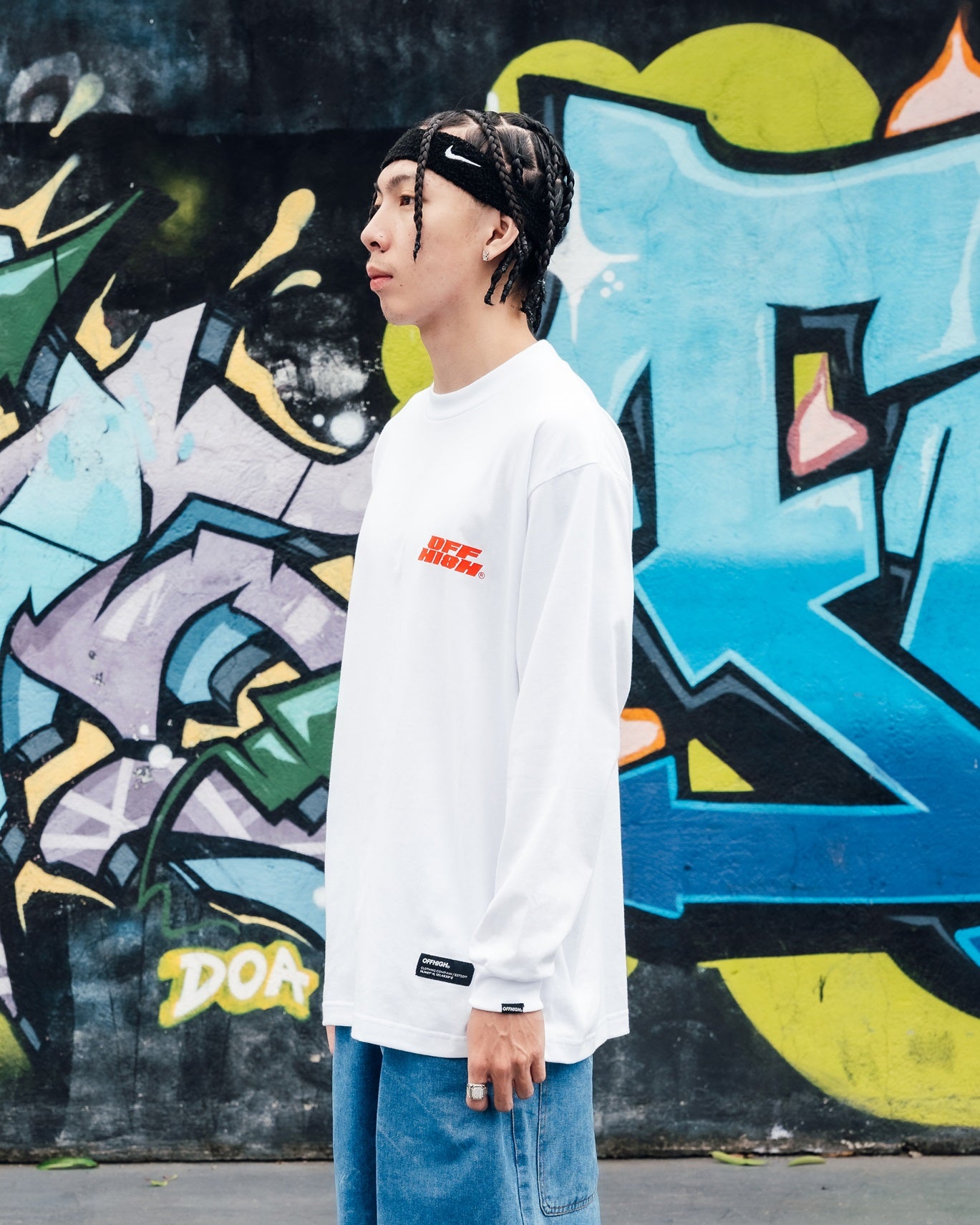 OFFHIGH HI-8 WHITE LONGSLEEVE