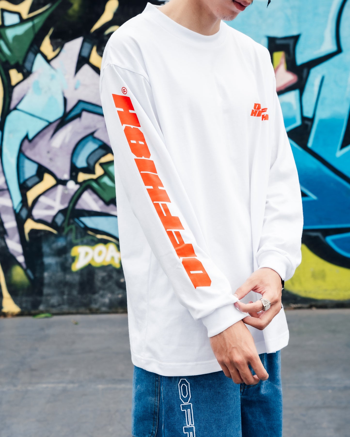 OFFHIGH HI-8 WHITE LONGSLEEVE