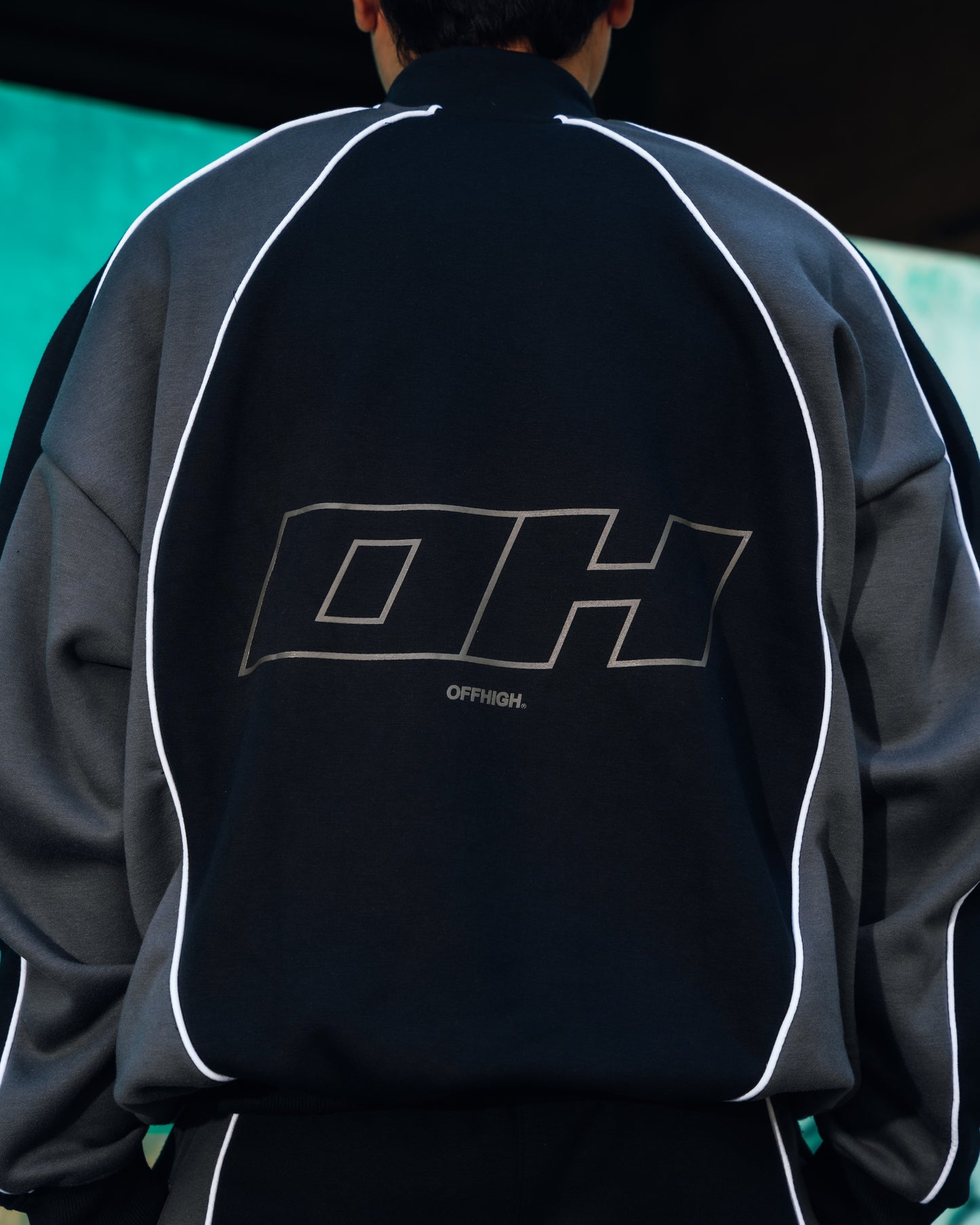 OFFHIGH RUNWAY BLACK TRACK JACKET