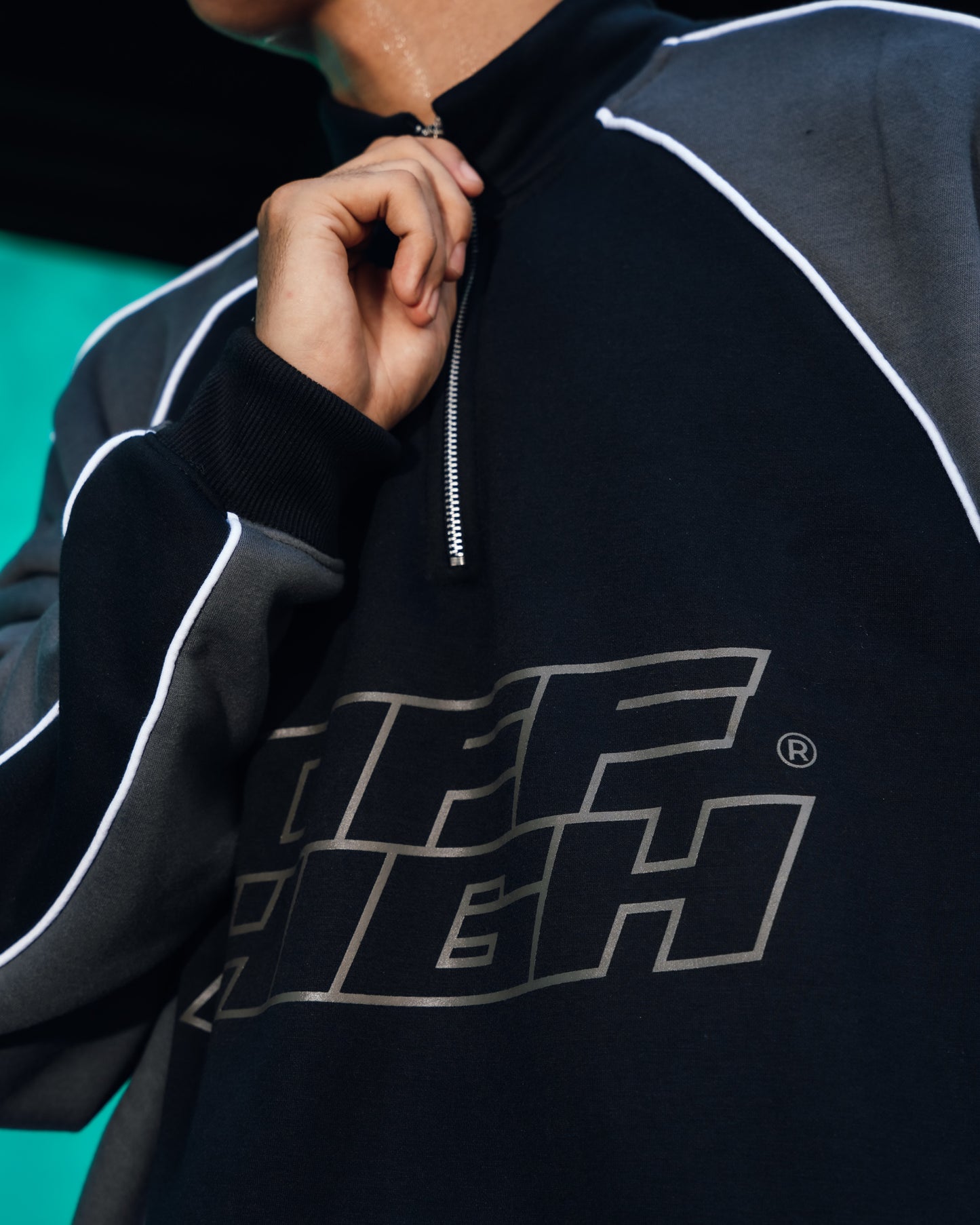 OFFHIGH RUNWAY BLACK TRACK JACKET