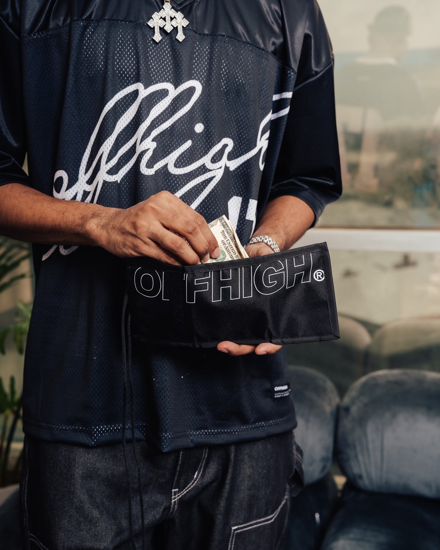 OFFHIGH ELITE TRIFOLD BLACK WALLET