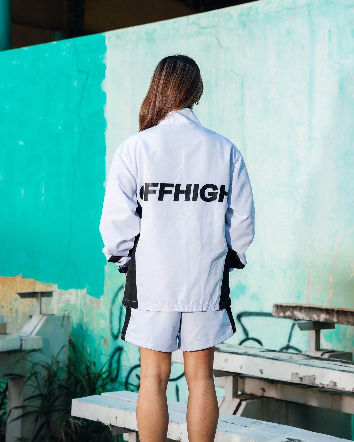 OFFHIGH HARBOR WHITE WINDBREAKER