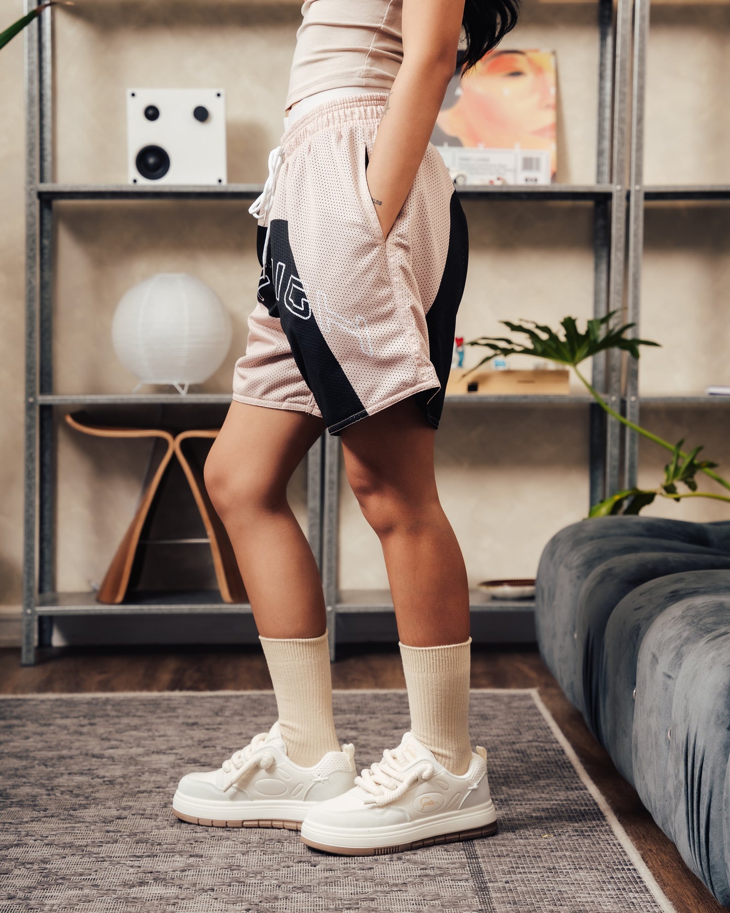OFFHIGH ROUTE MESH BLACK SHORTS