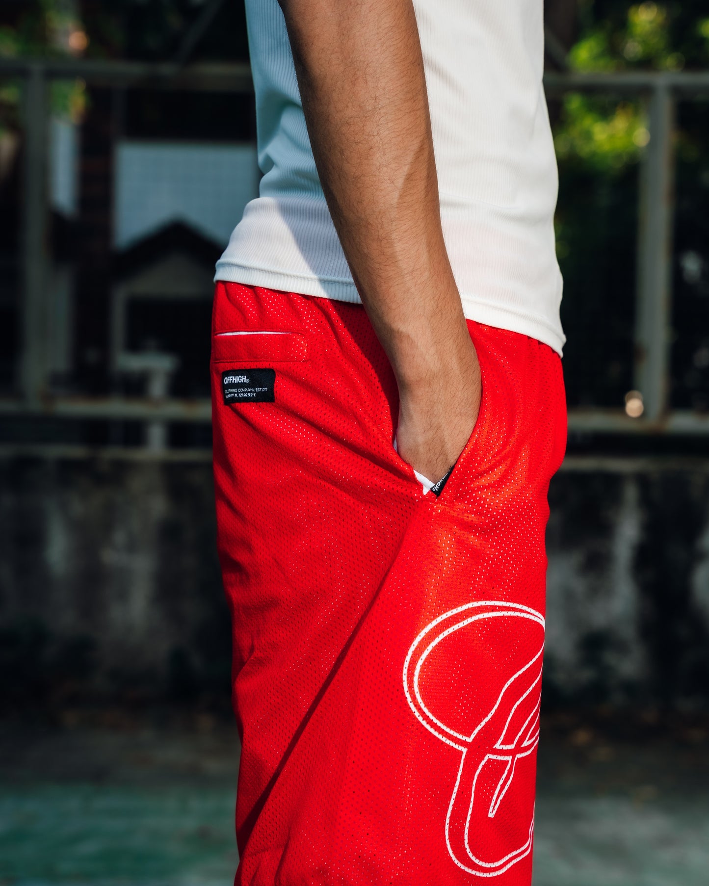 OFFHIGH SCRIPT AMBER MESH SHORT (NEW FIT)