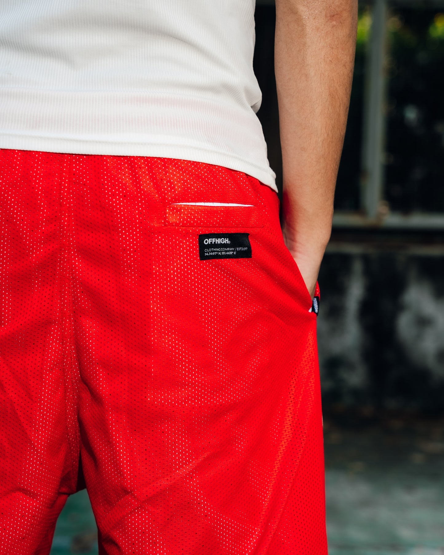 OFFHIGH SCRIPT AMBER MESH SHORT (NEW FIT)