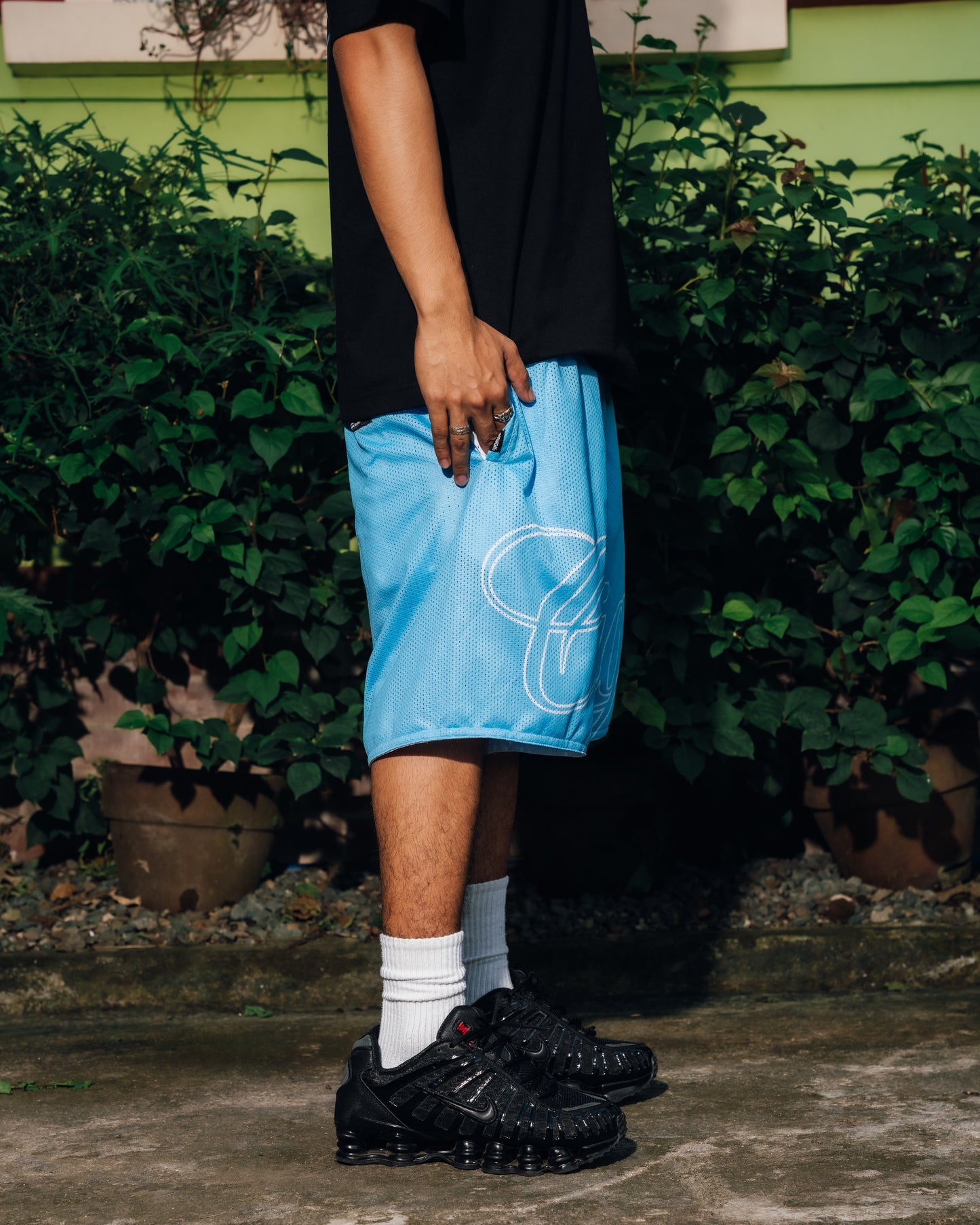 OFFHIGH SCRIPT GUM MESH SHORT (NEW FIT)