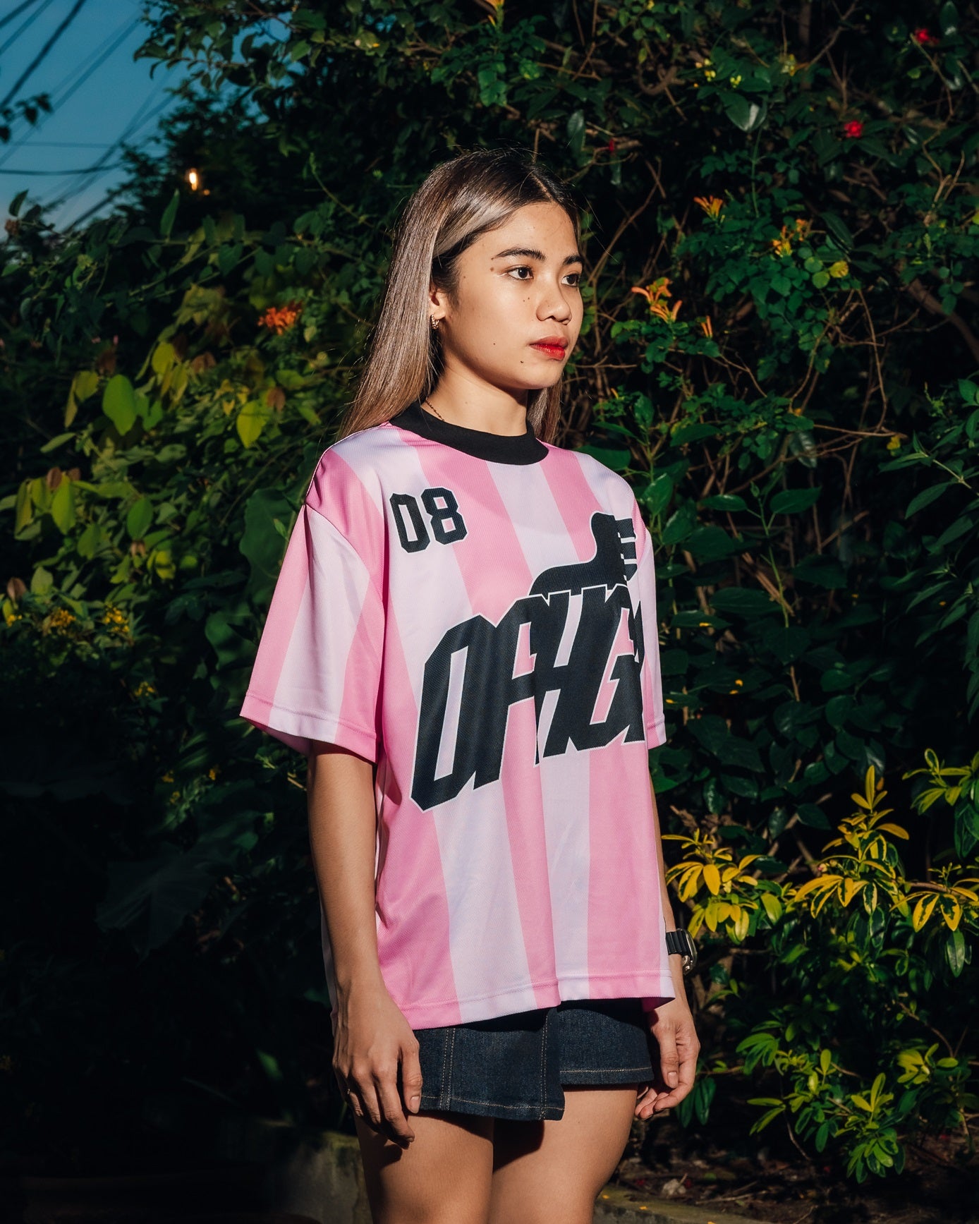 OFFHIGH SOCCER PINK JERSEY