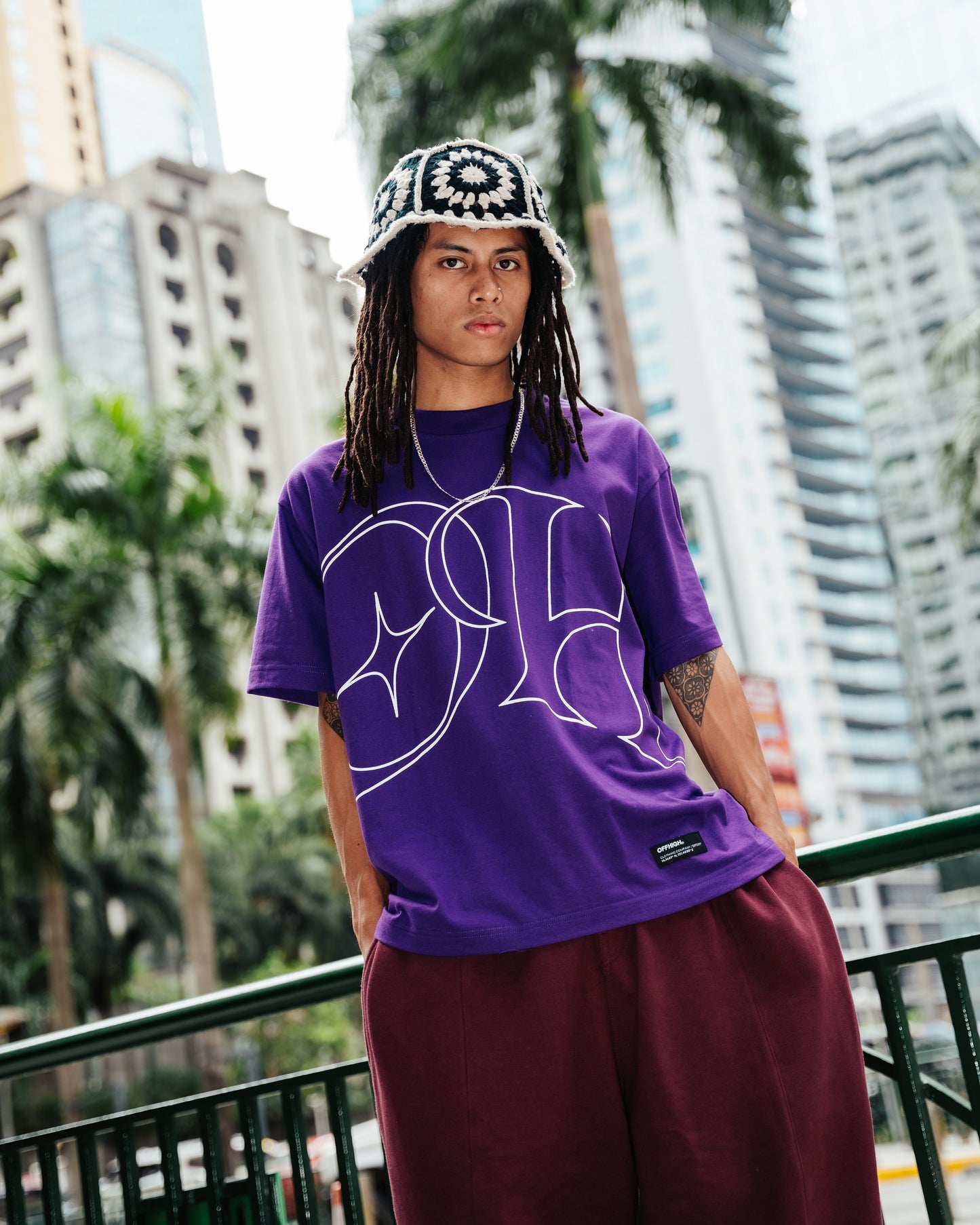 OFFHIGH LIVE LIFE VIOLET TSHIRT