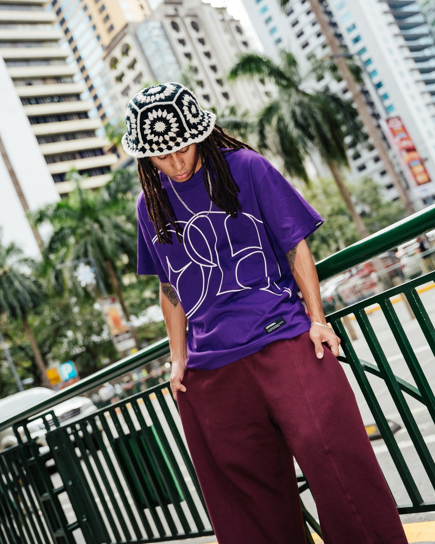 OFFHIGH LIVE LIFE VIOLET TSHIRT