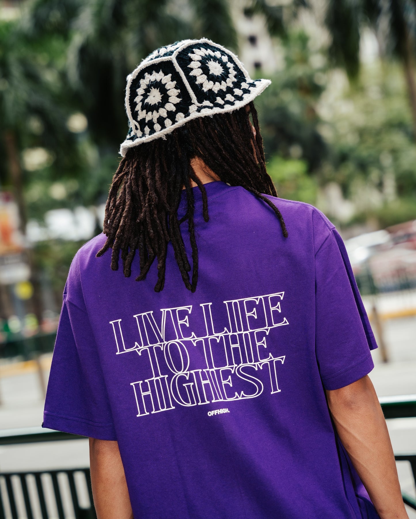 OFFHIGH LIVE LIFE VIOLET TSHIRT