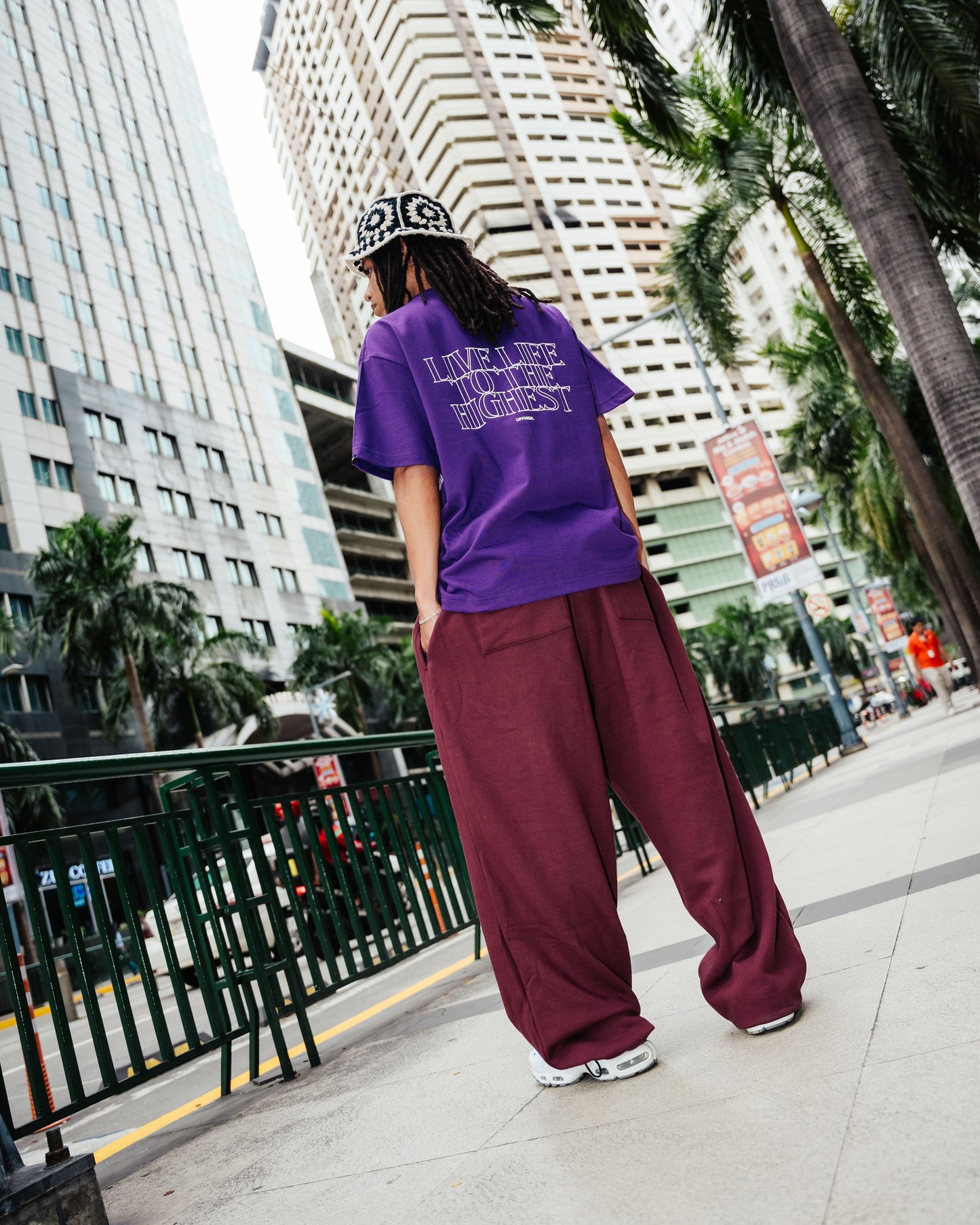 OFFHIGH LIVE LIFE VIOLET TSHIRT