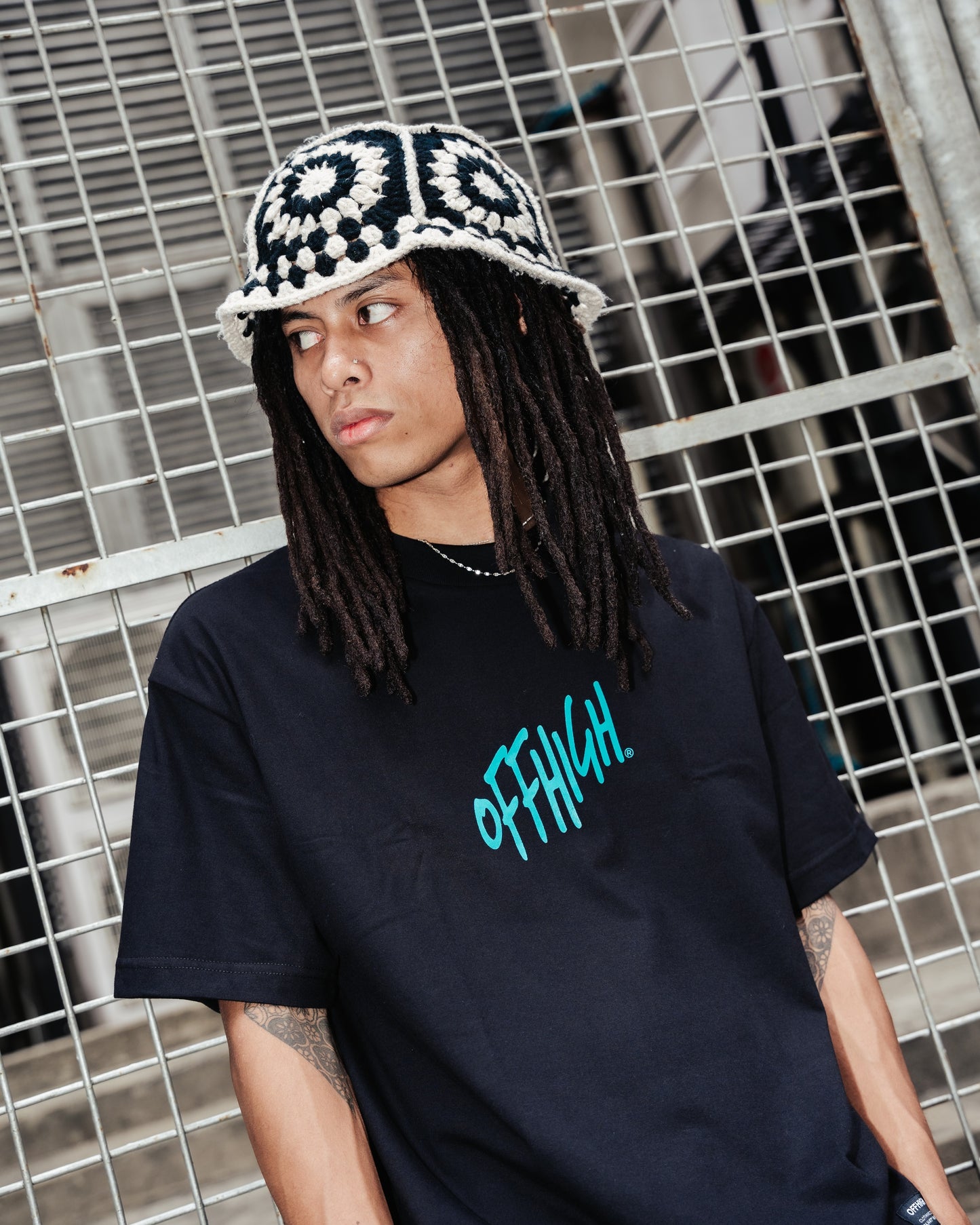 OFFHIGH RISER BLACK TSHIRT