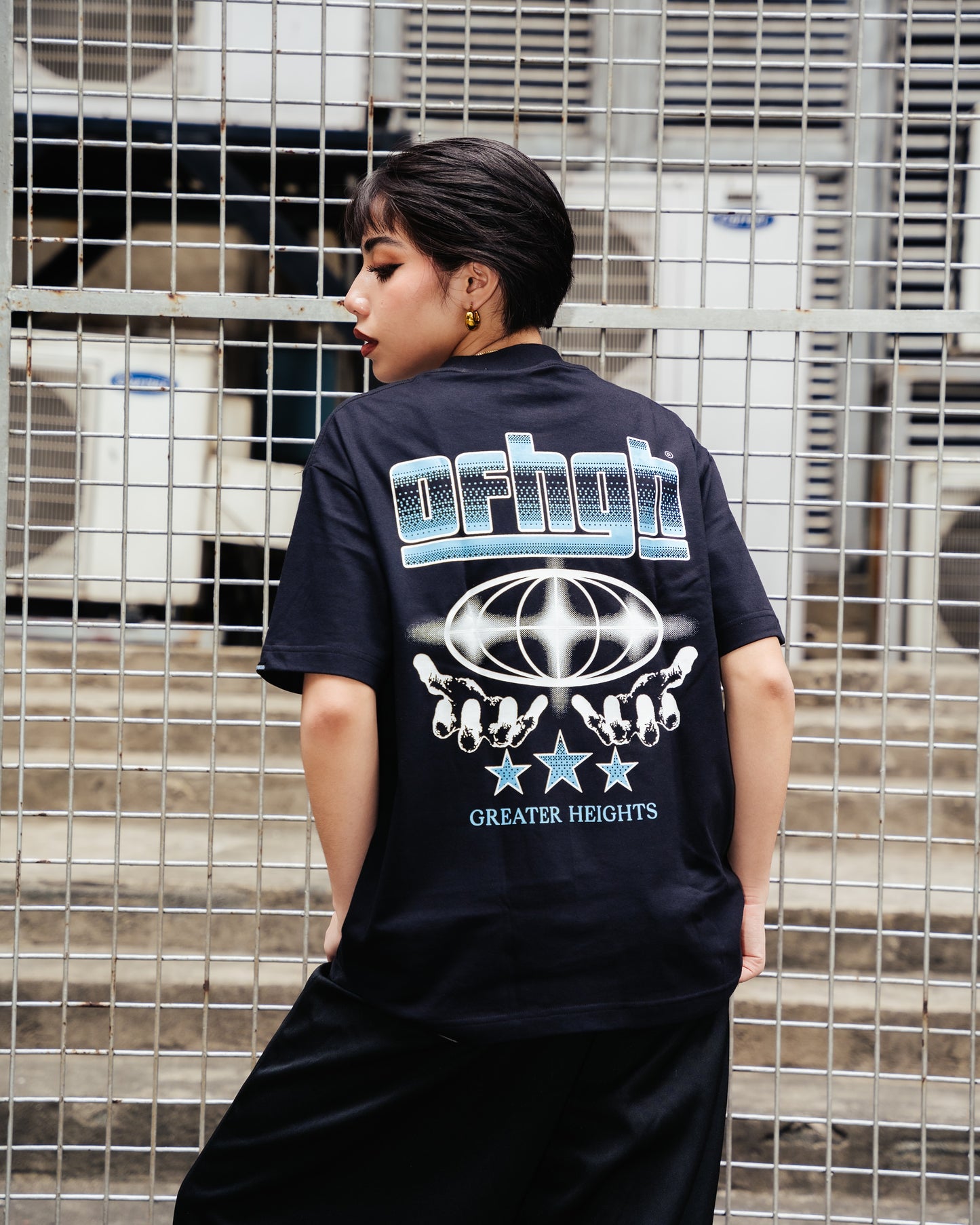 OFFHIGH GREATER HEIGHTS BLACK TSHIRT