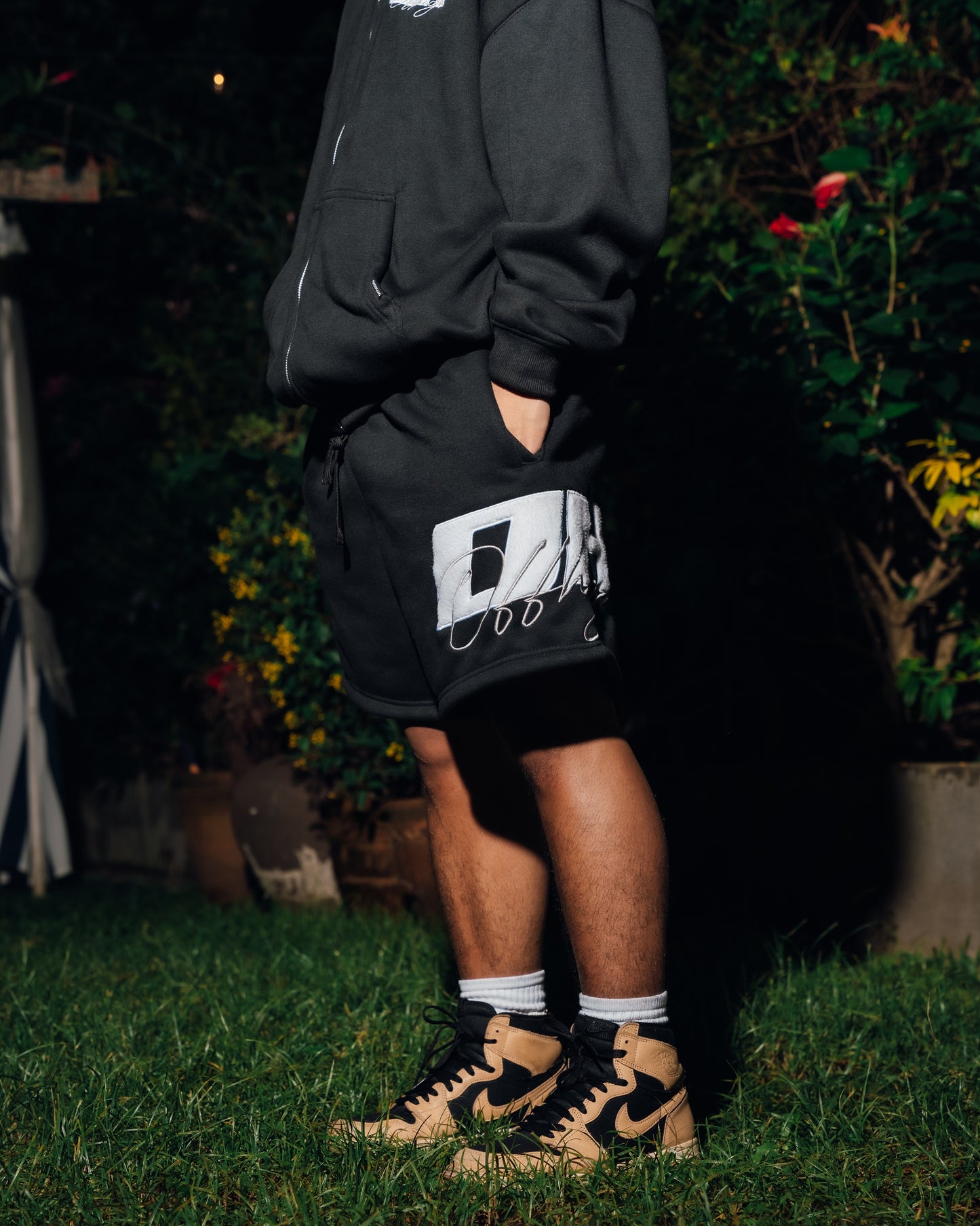 OFFHIGH SPRINT BLACK SWEAT SHORTS