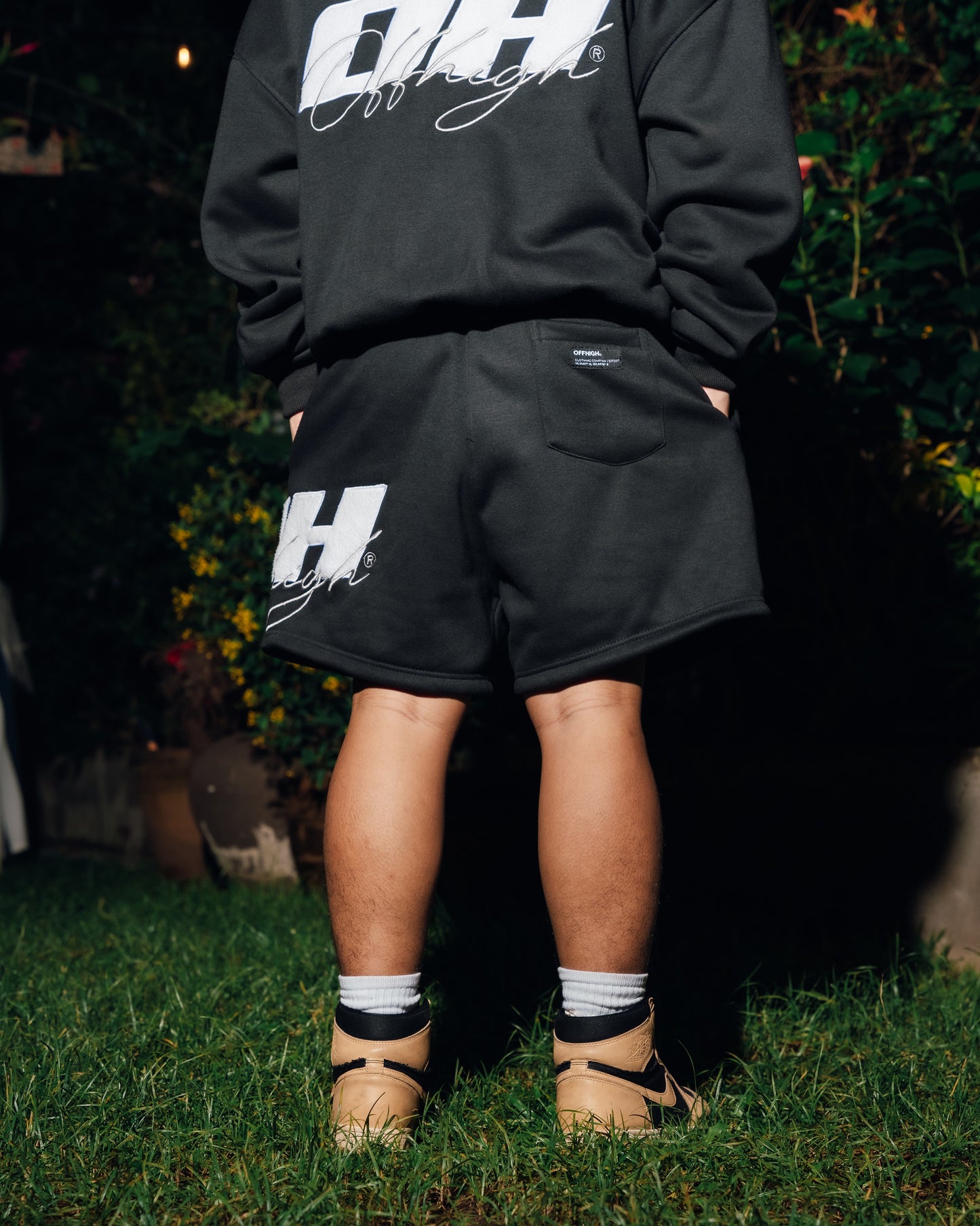 OFFHIGH SPRINT BLACK SWEAT SHORTS