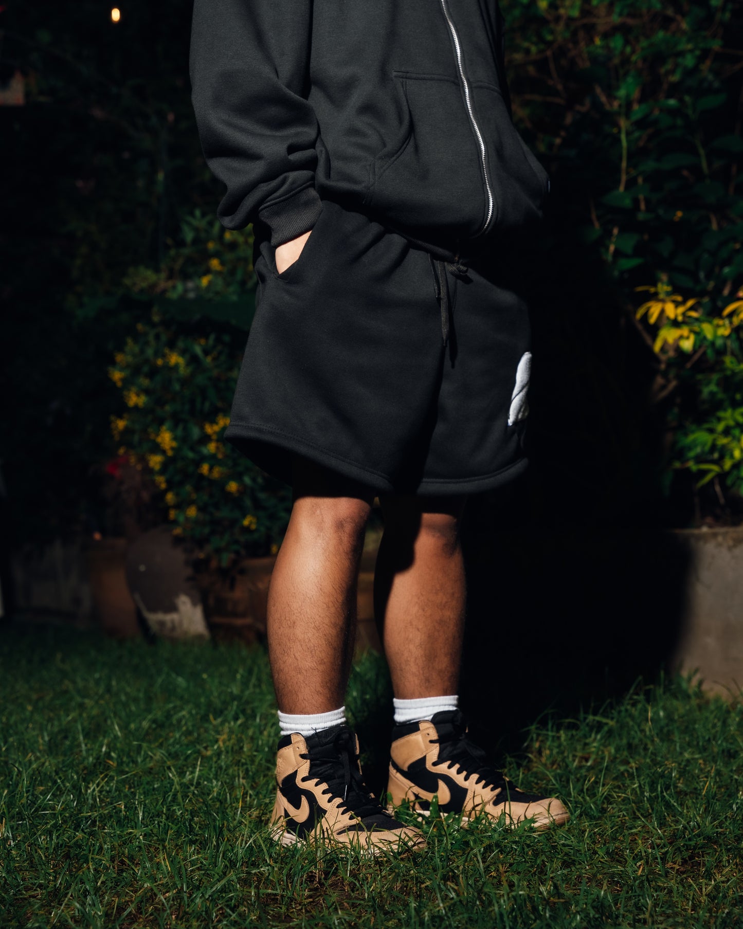 OFFHIGH SPRINT BLACK SWEAT SHORTS