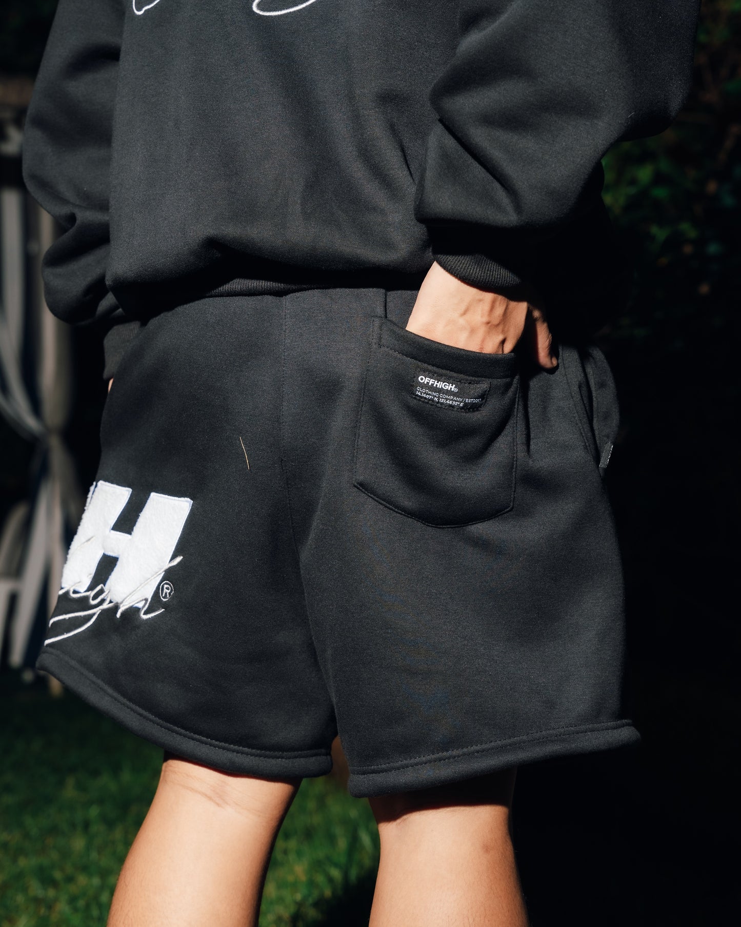 OFFHIGH SPRINT BLACK SWEAT SHORTS