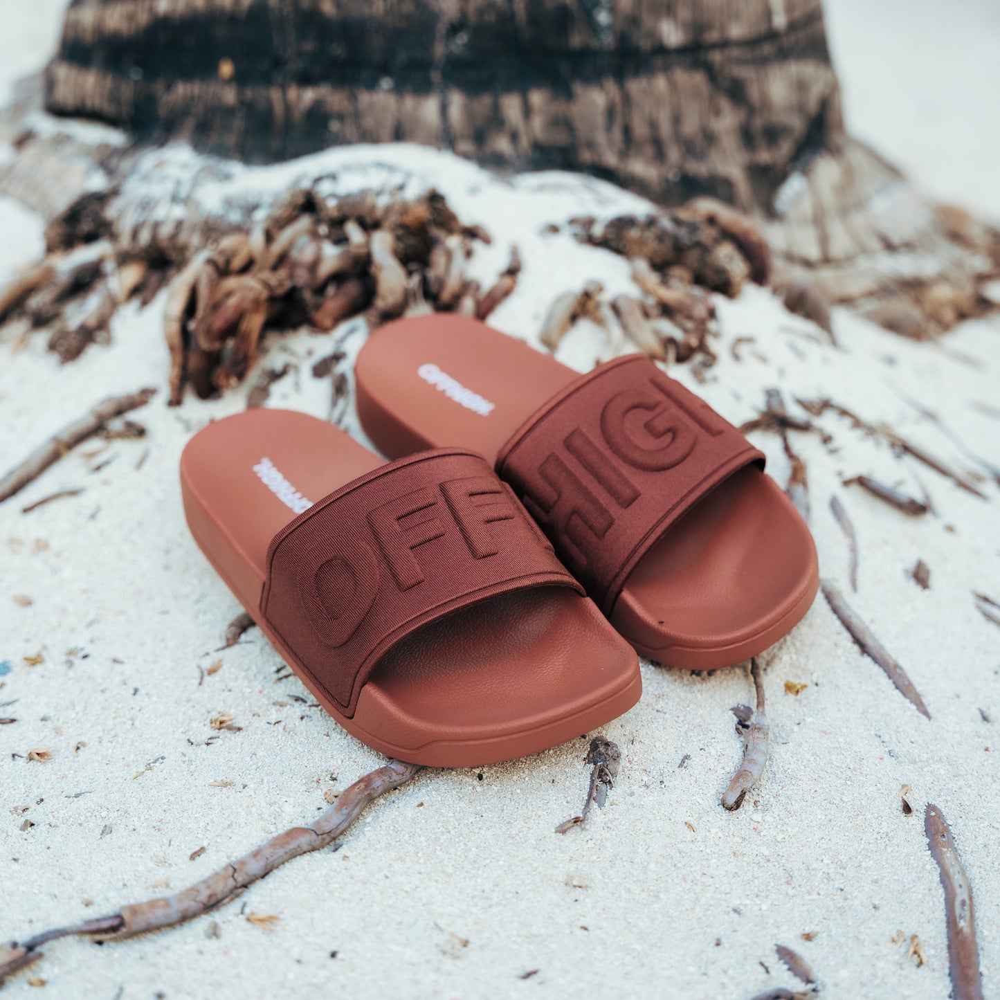 OFFHIGH BEYOND BROWN SLIDES