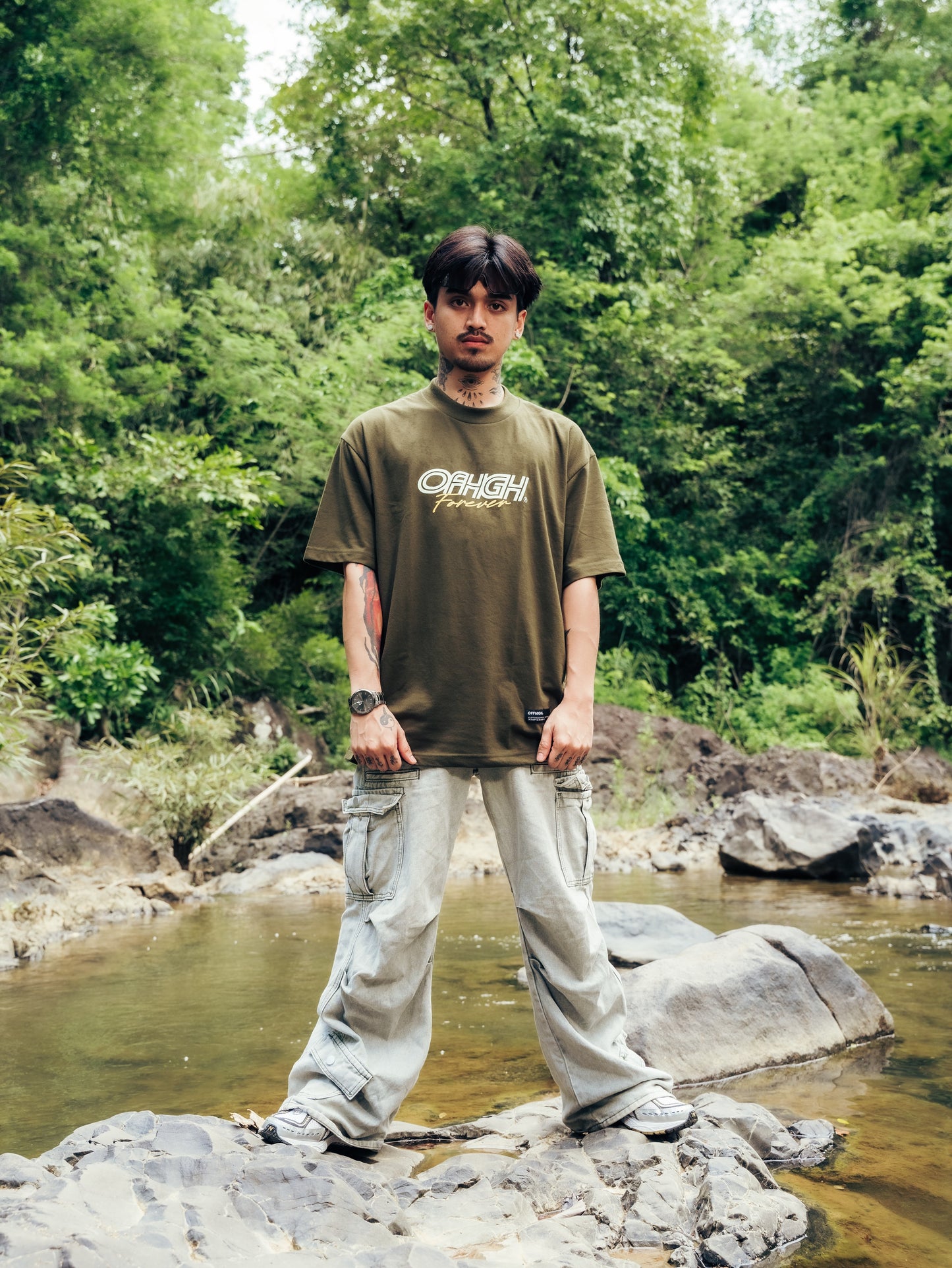 OFFHIGH 4EVER FATIGUE GREEN TSHIRT