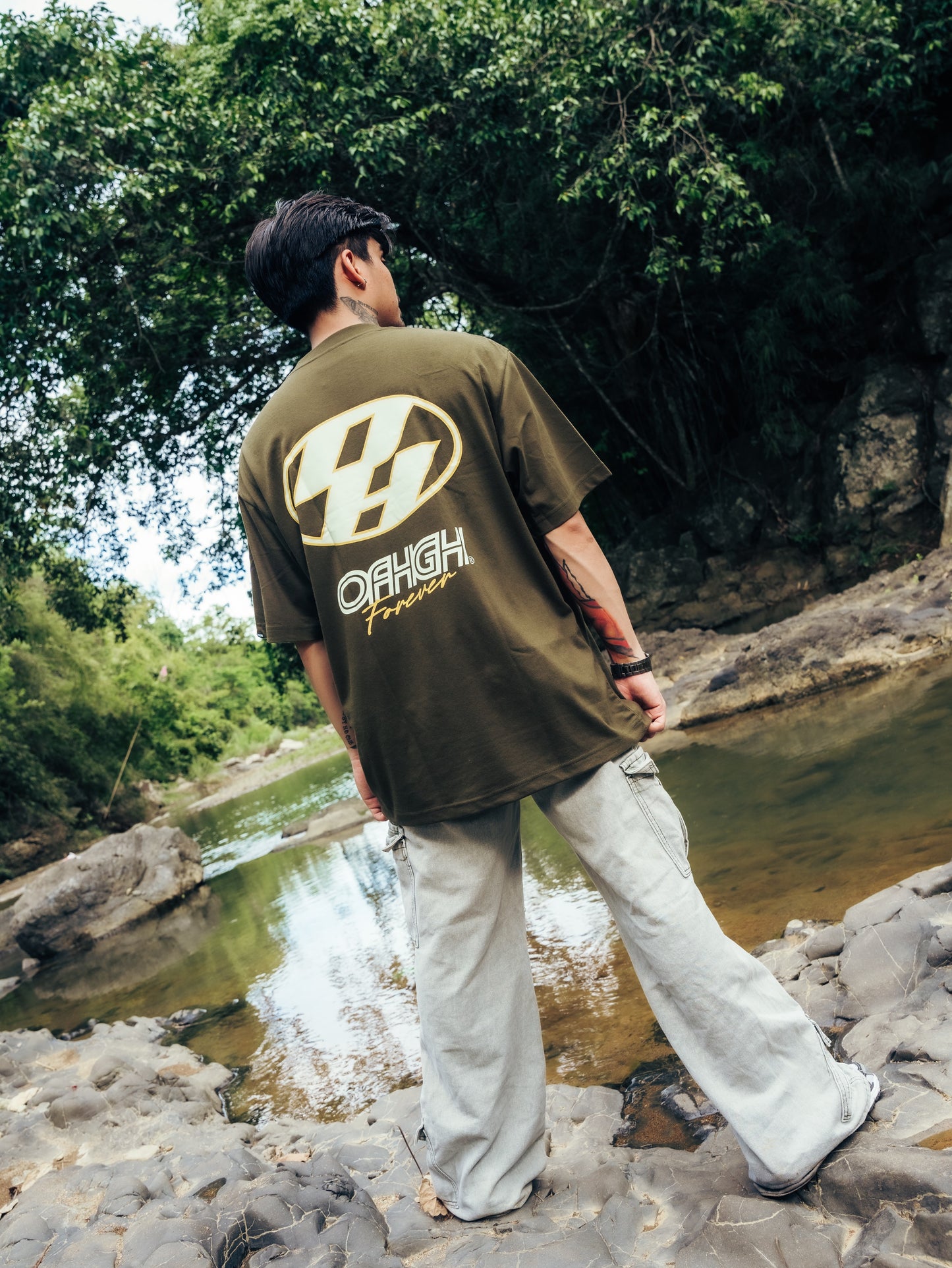 OFFHIGH 4EVER FATIGUE GREEN TSHIRT