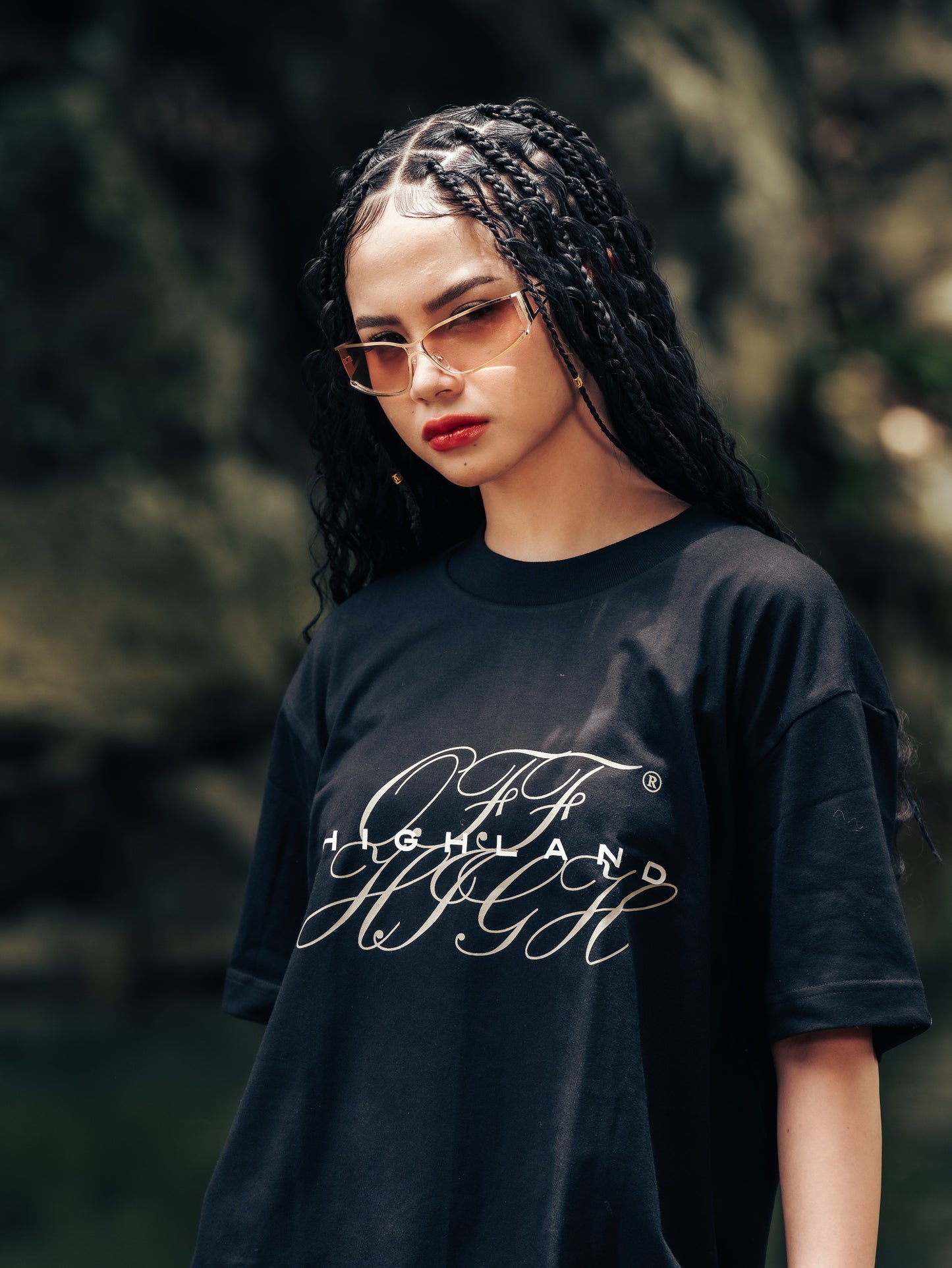 OFFHIGH DIRECTION BLACK TSHIRT