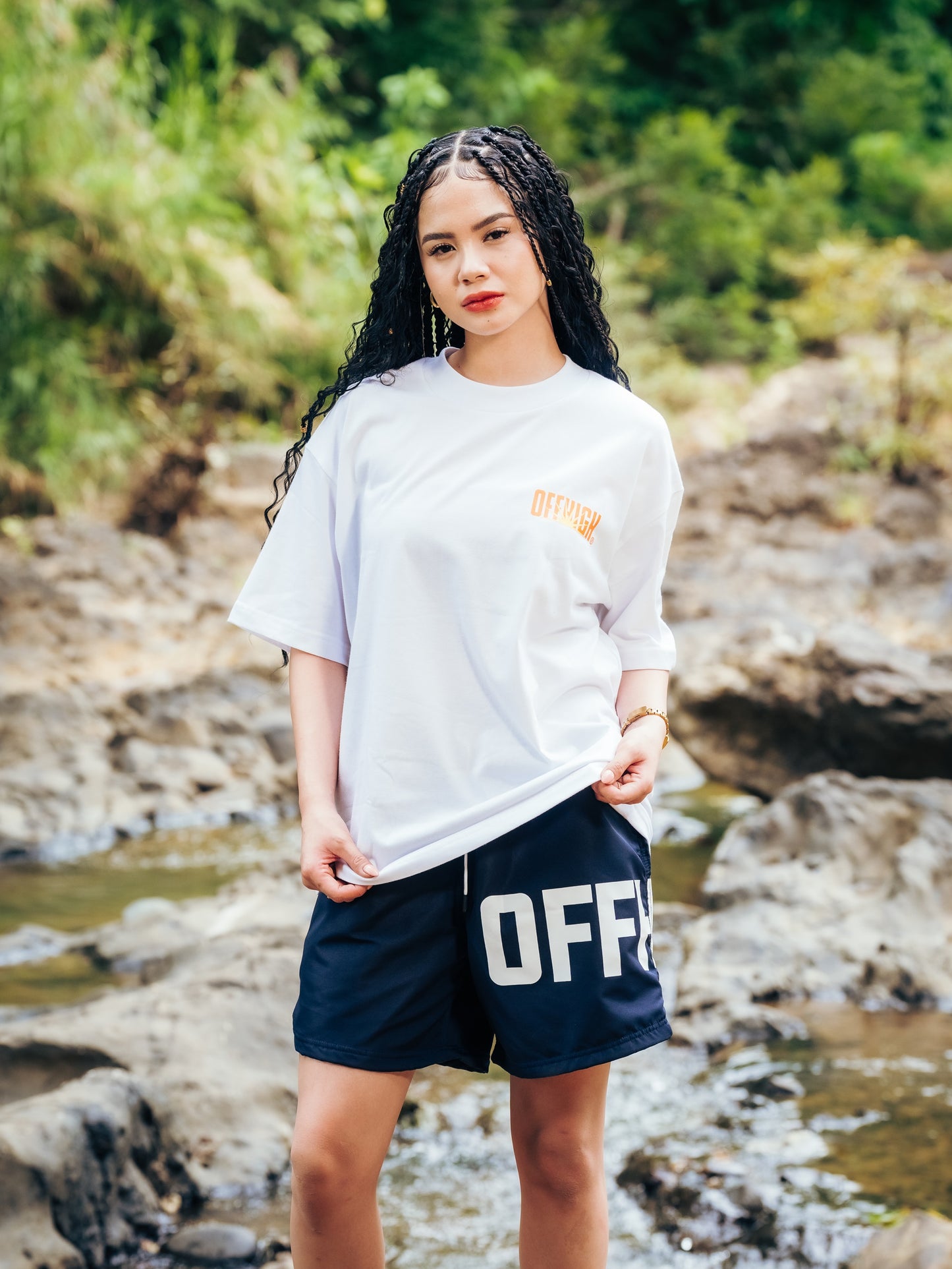 OFFHIGH NEVER NOT RISING WHITE TSHIRT