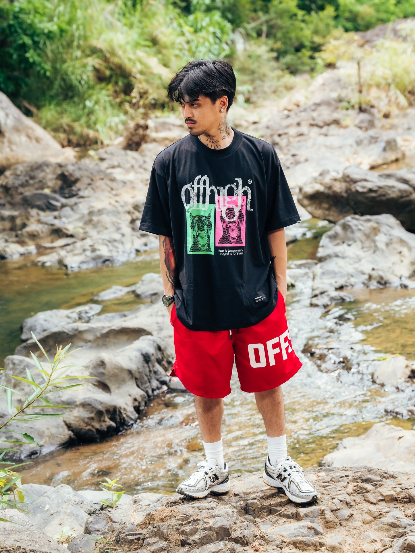 OFFHIGH TEMP BLACK TSHIRT