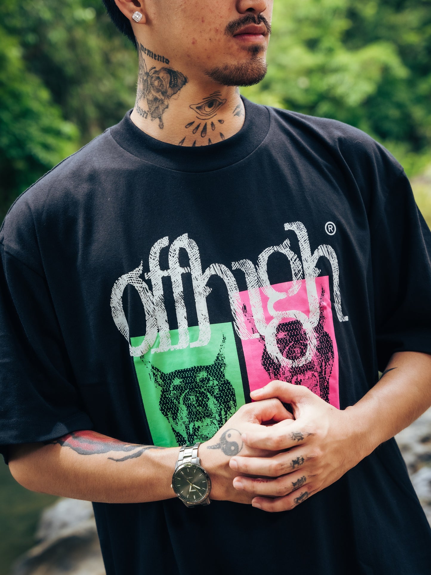 OFFHIGH TEMP BLACK TSHIRT