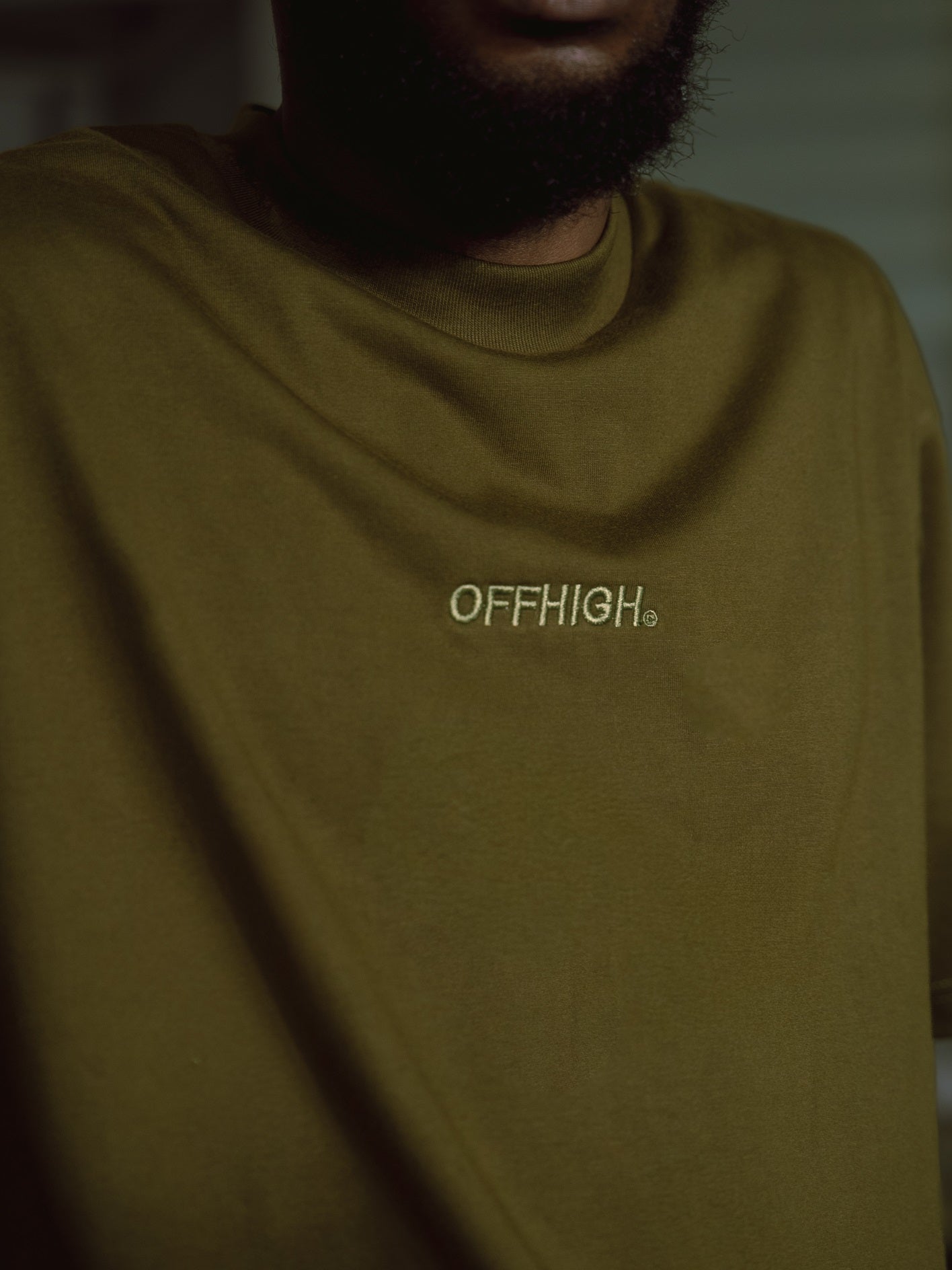 OFFHIGH SHADOW THREAD FATIGUE TSHIRT (BOXY FIT)