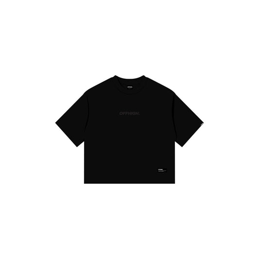 OFFHIGH SHADOW THREAD BLACK TSHIRT (BOXY FIT)