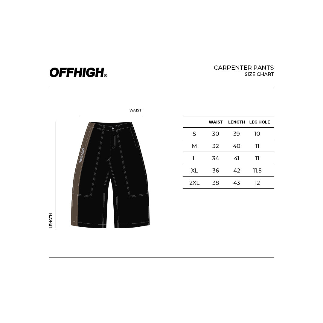 OFFHIGH GLEAM TWILL BLACK PANTS